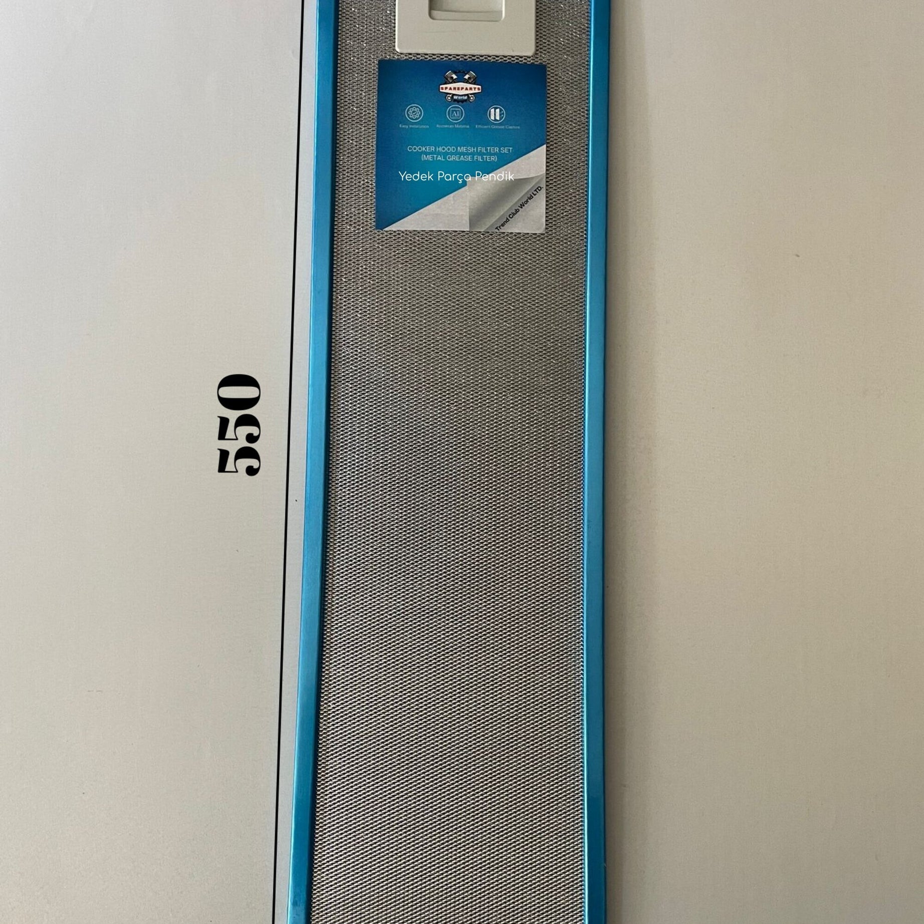 170x550 mm | Aspiratör & Davlumbaz Tel Yağ Filtresi | Model: 480122102186 | 17x55 cm