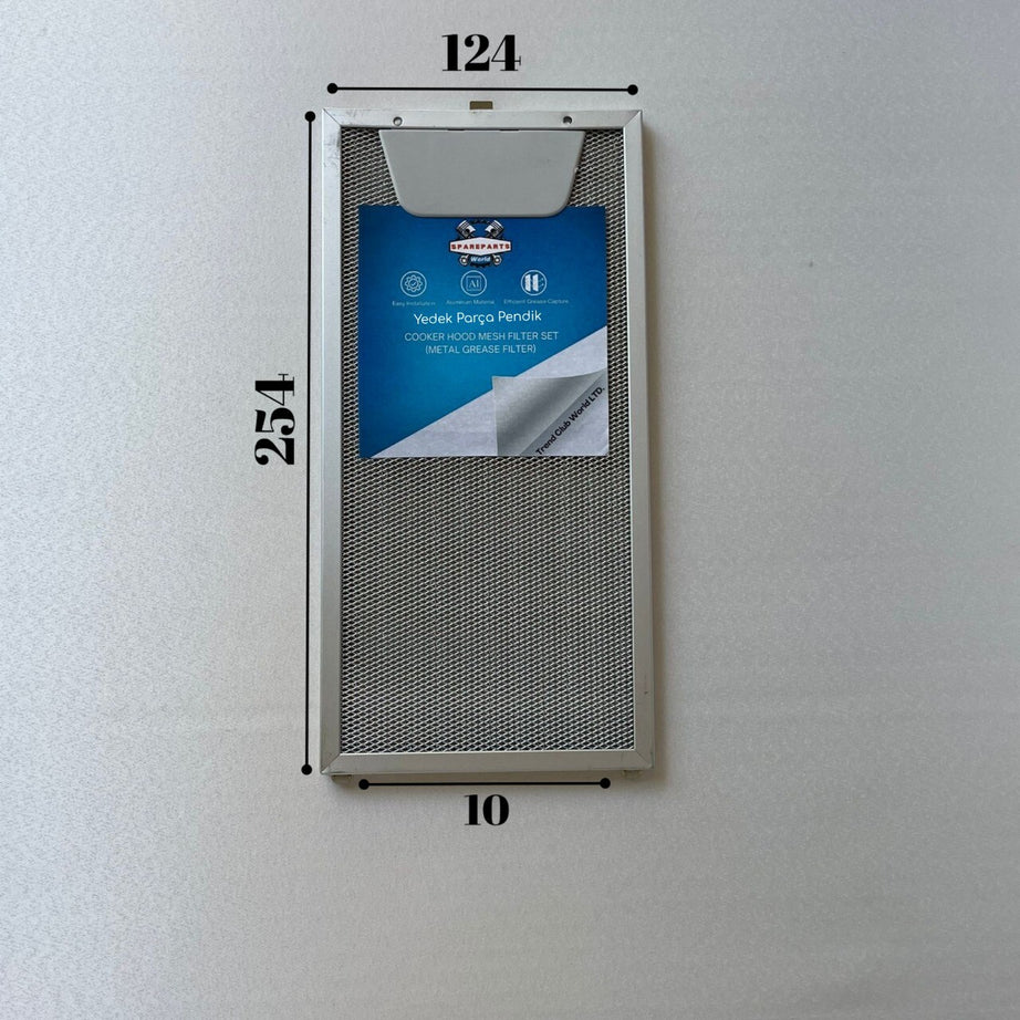 Bosch: DWK098G60I | 125x255 mm | Aspiratör & Davlumbaz Tel Yağ Filtresi | Model: 00746790-4055348199-133.0200.454 | 12,5x25,5 cm