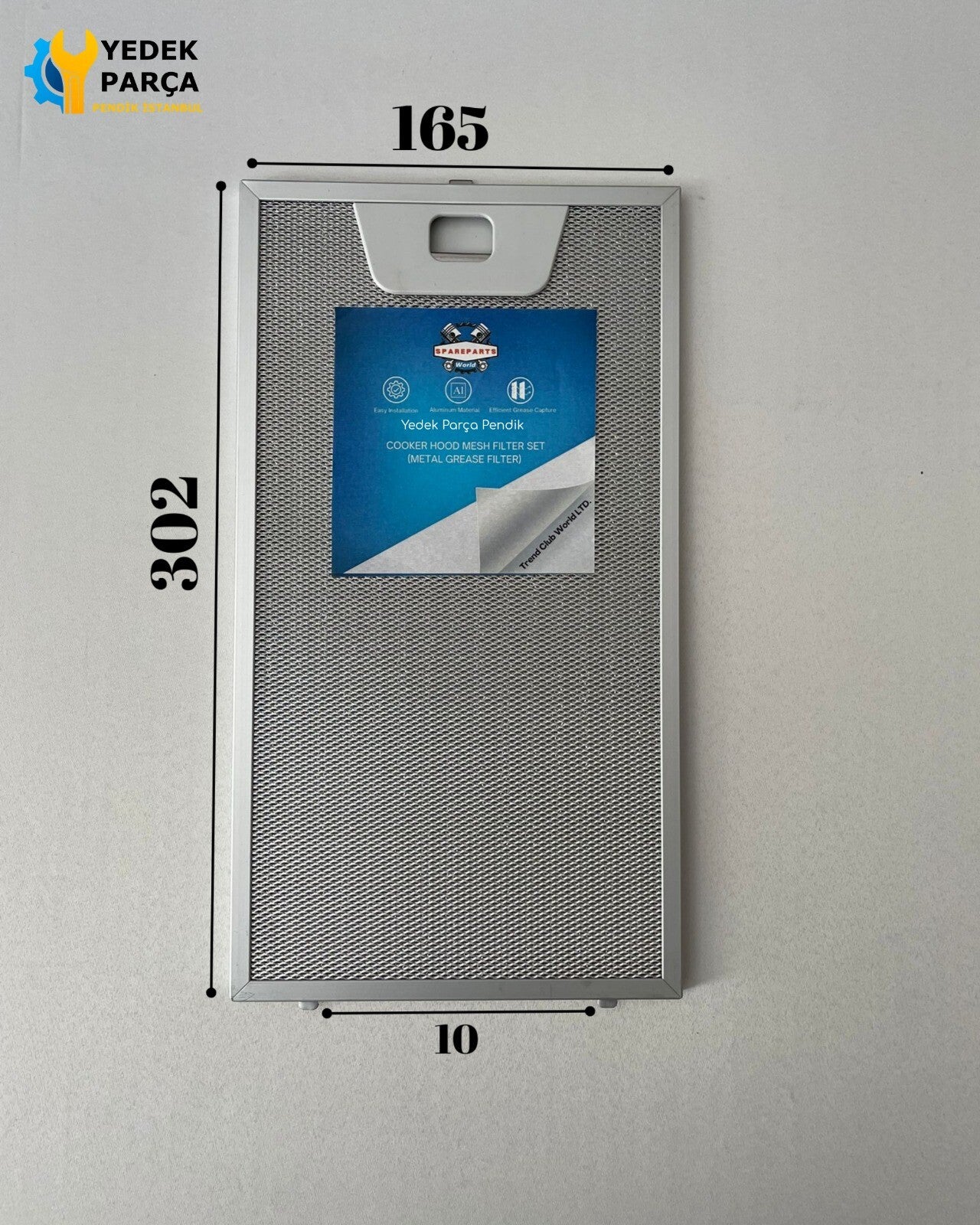 Bosch: DWK06G661 | 165x302 mm | Aspiratör & Davlumbaz Tel Yağ Filtresi | Model: 11004960 | 16,5x30,2 cm