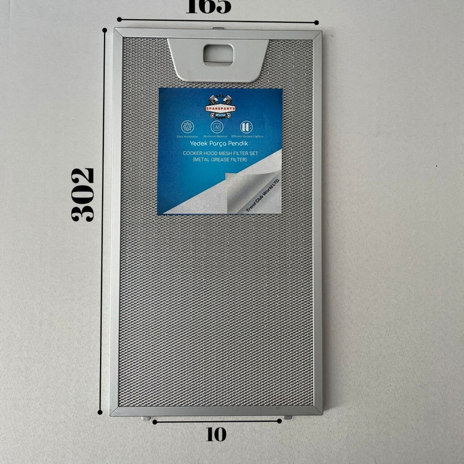 Bosch: 3BC8880N | 165x302 mm | Aspiratör & Davlumbaz Tel Yağ Filtresi | Model: 11004960 | 16,5x30,2 cm