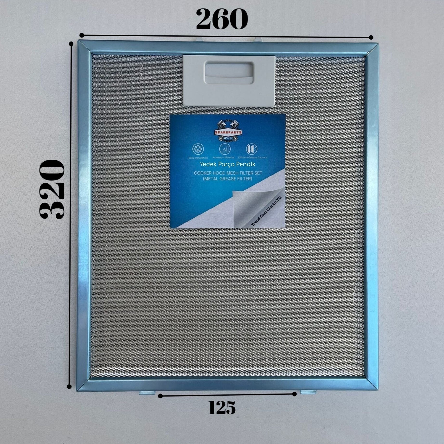 Beko: ADT62640G | 260x320mm | Aspiratör & Davlumbaz Tel Yağ Filtresi | Model: 40472918-9178001628-480122102169 |26x32cm