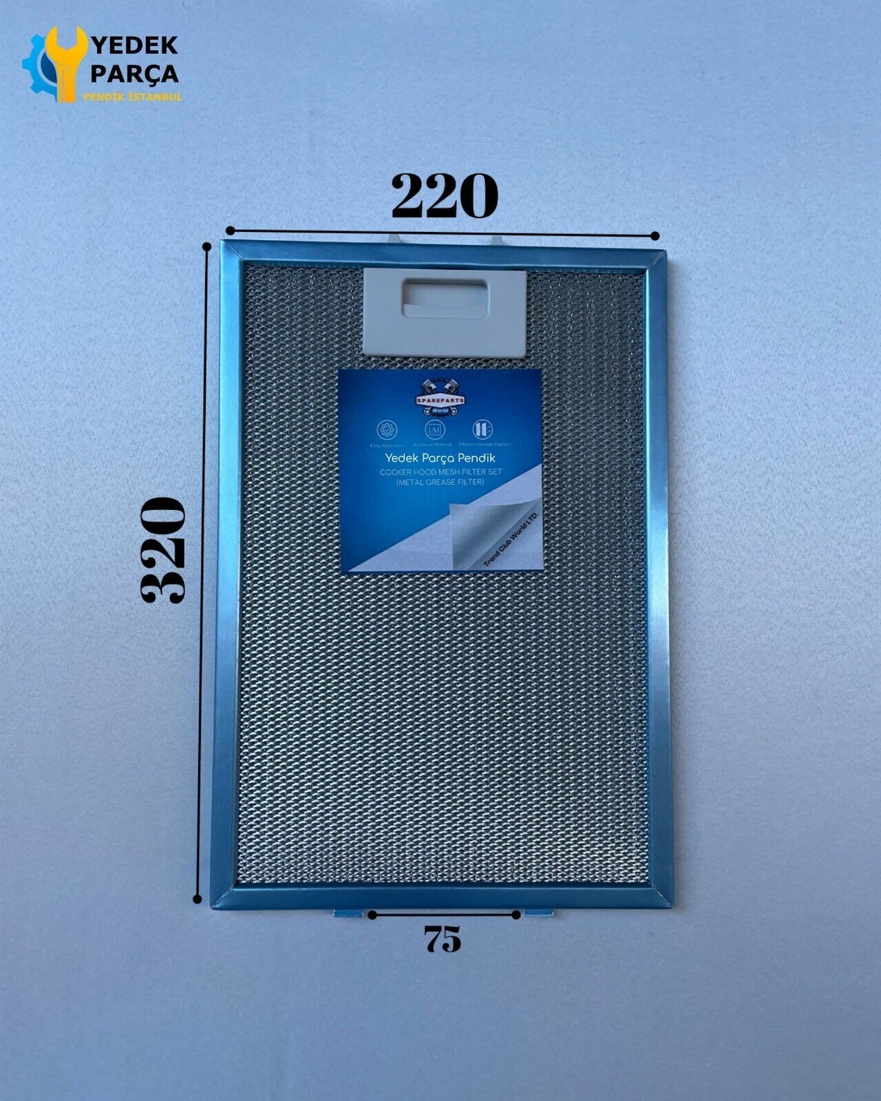 220x320 mm | Aspiratör & Davlumbaz Tel Yağ Filtresi | Model: 00362380 | 22x32 cm