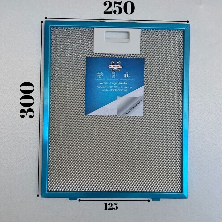 250x300 mm Aspiratör & Davlumbaz Tel Yağ Filtresi | Model: 012646 | 25x30 cm