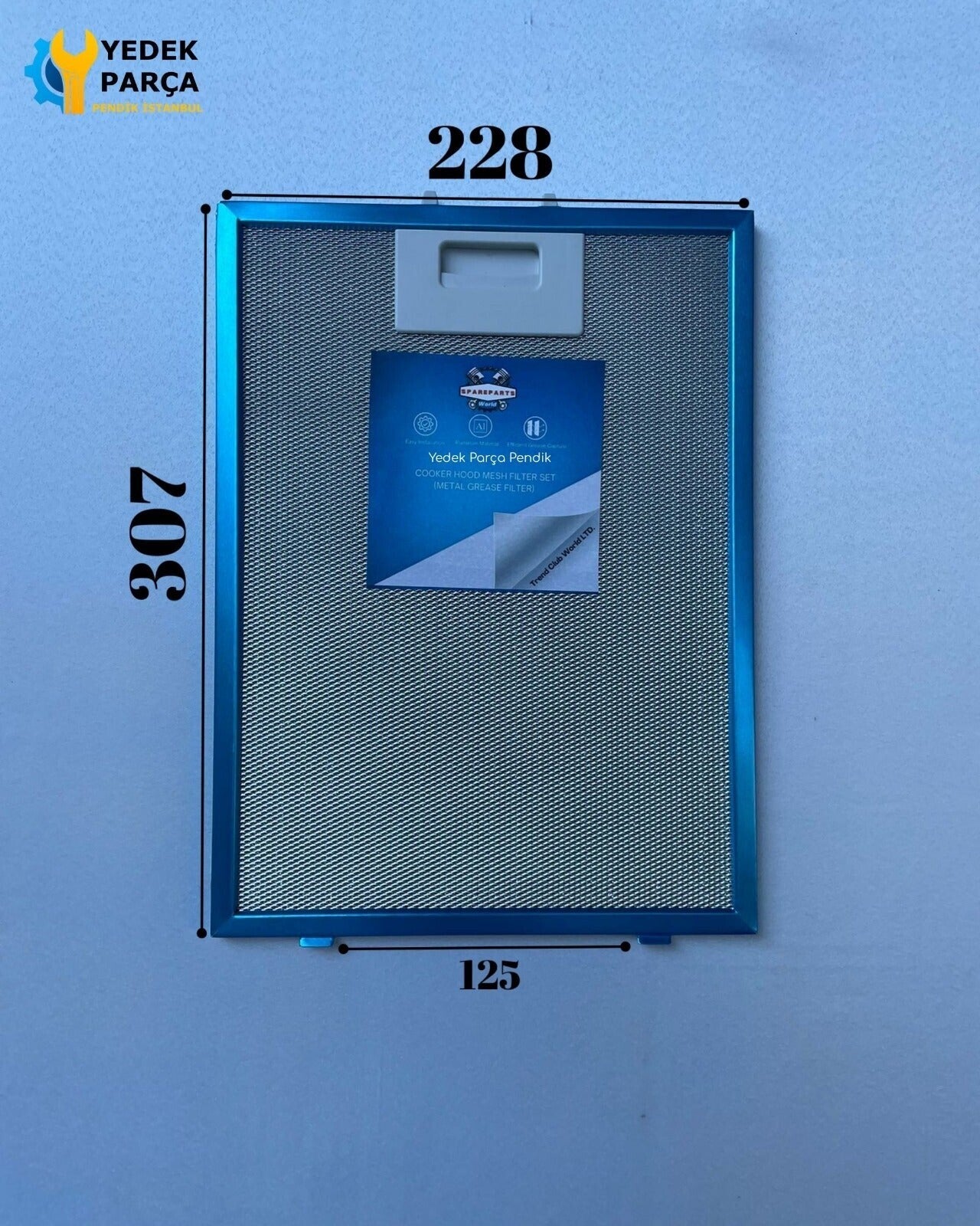 228x307 mm | Aspiratör & Davlumbaz Tel Yağ Filtresi | Model: 260245 - 9178005509 | 22,8x30.7 cm