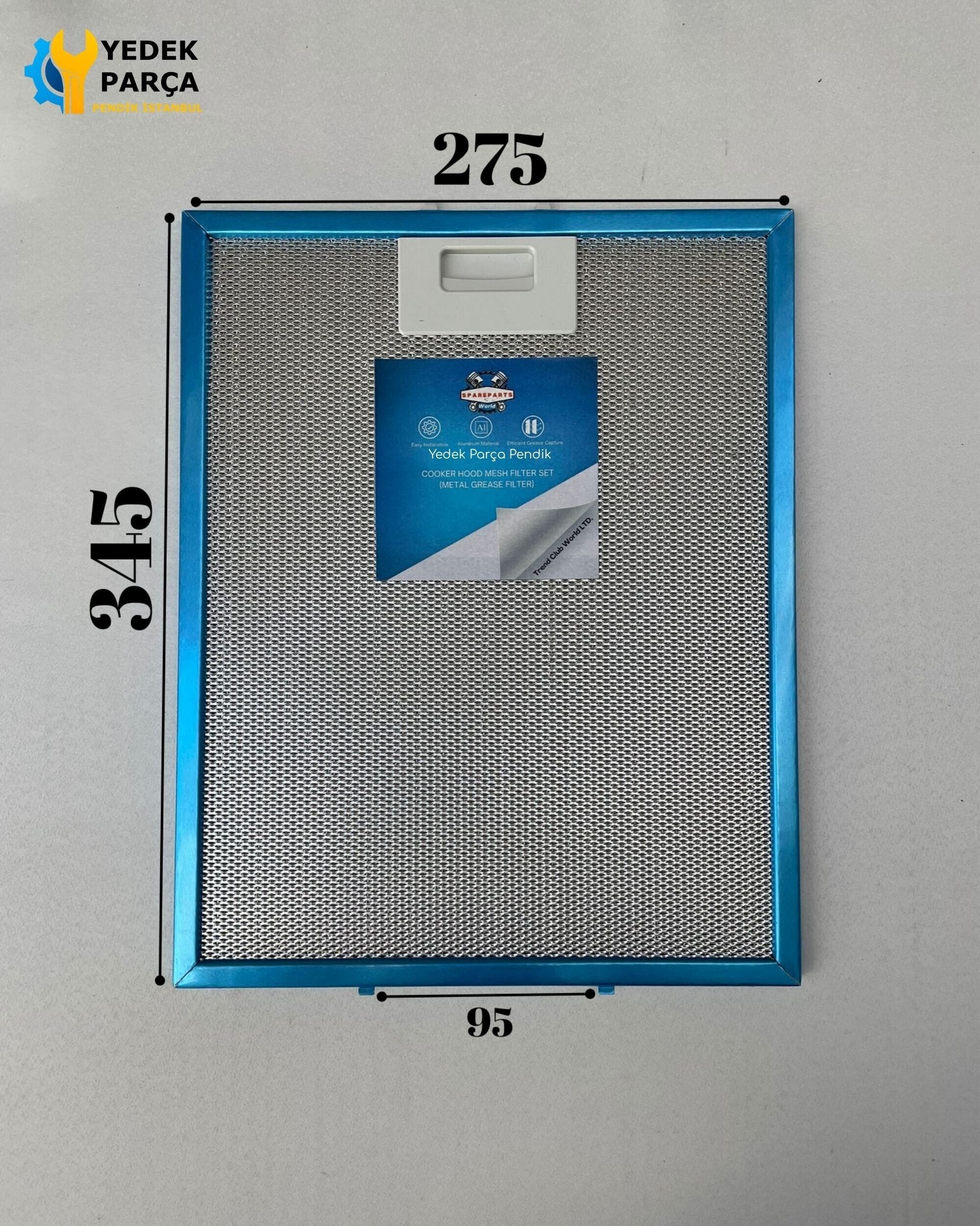 Teka: CMB160 | INOX | 275x345 mm | Aspiratör & Davlumbaz Tel Yağ Filtresi | Model: 81460133 | 27,5x34,5 cm