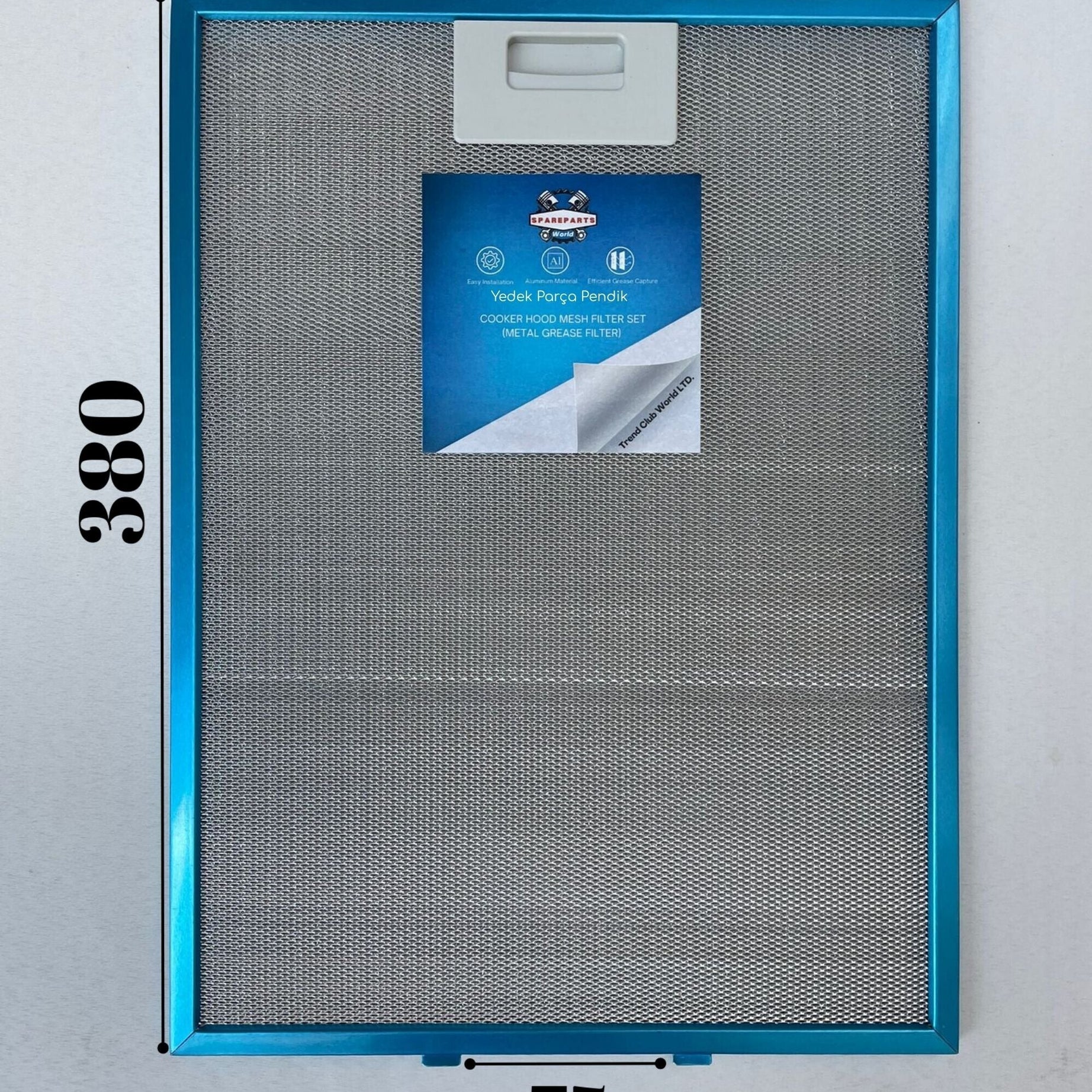 Elica: 021S25SL3V | 283x380 mm| Aspiratör & Davlumbaz Tel Yağ Filtresi | Model: 00422872 - 4055107017 - GF03QB | 28,3x38 cm