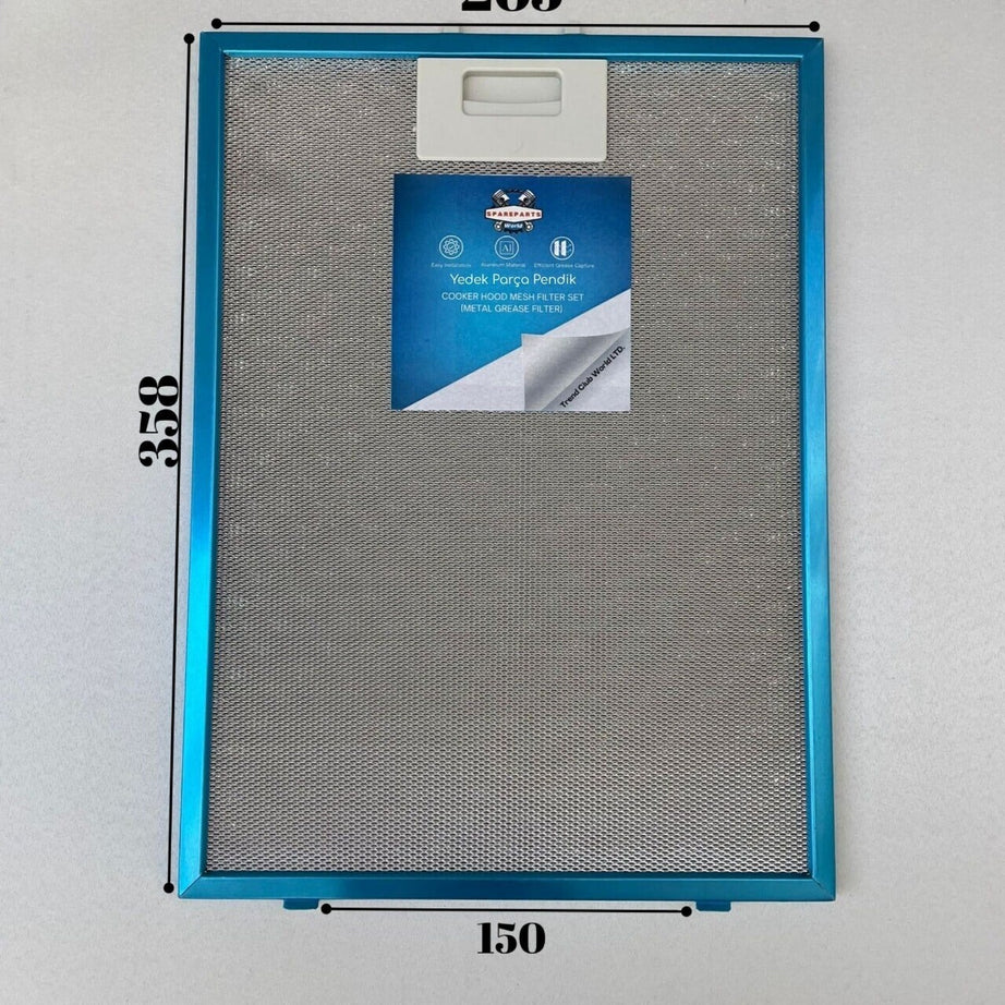 Bosch: DWW097A50 | 265x358 mm | Aspiratör & Davlumbaz Tel Yağ Filtresi | Model: 00703451| 26,5x35,8 mm