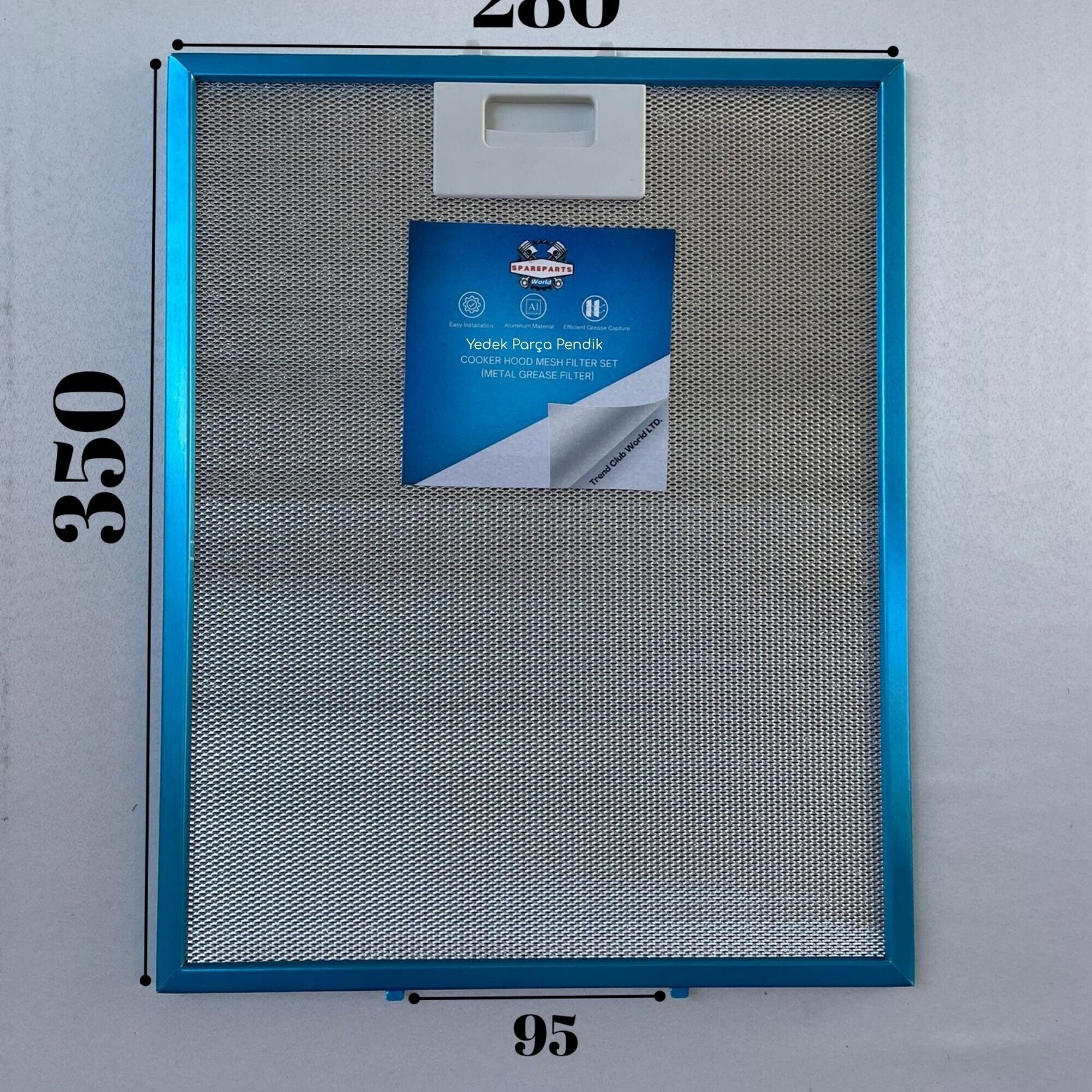Teka: TDB90 | 280x350 mm | Aspiratör & Davlumbaz Tel Yağ Filtresi | Model: 81460024 | 28x35 cm