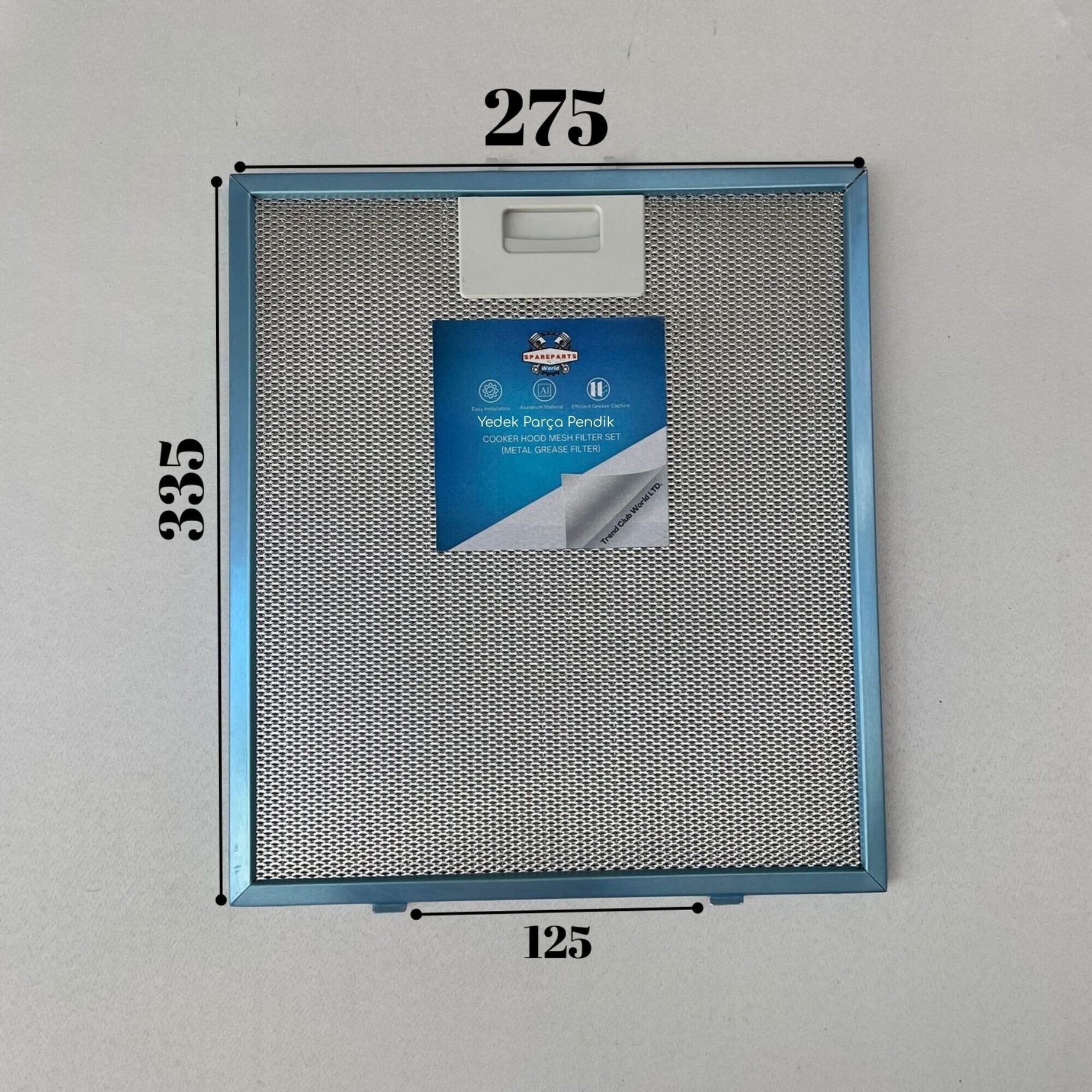 Vestel: ADX9007 |275x335 mm | Aspiratör & Davlumbaz Tel Yağ Filtresi | Model: 40050405 | 27,5x33,5 cm