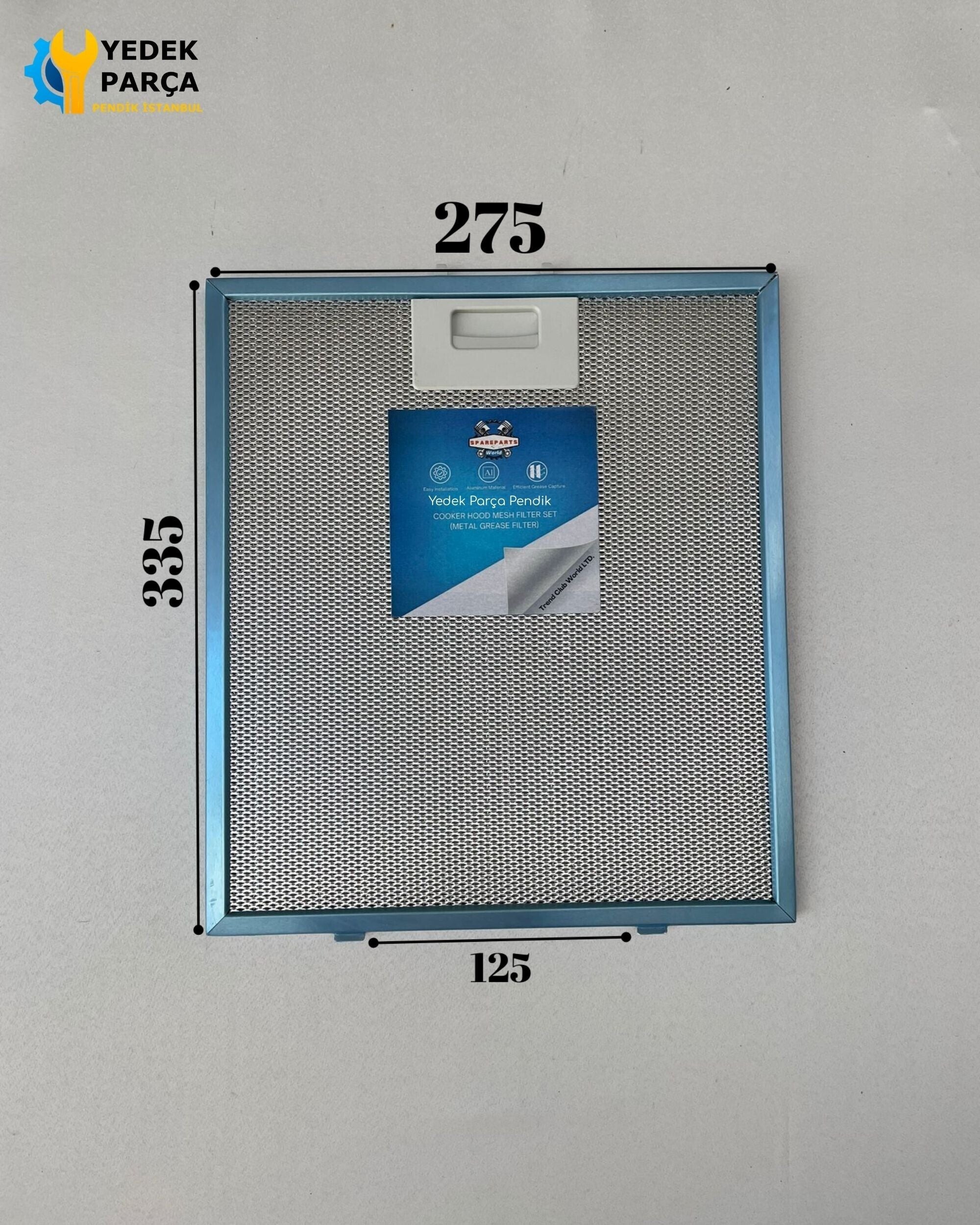 Vestel: ADW6104 |275x335 mm | Aspiratör & Davlumbaz Tel Yağ Filtresi | Model: 40050405 | 27,5x33,5 cm