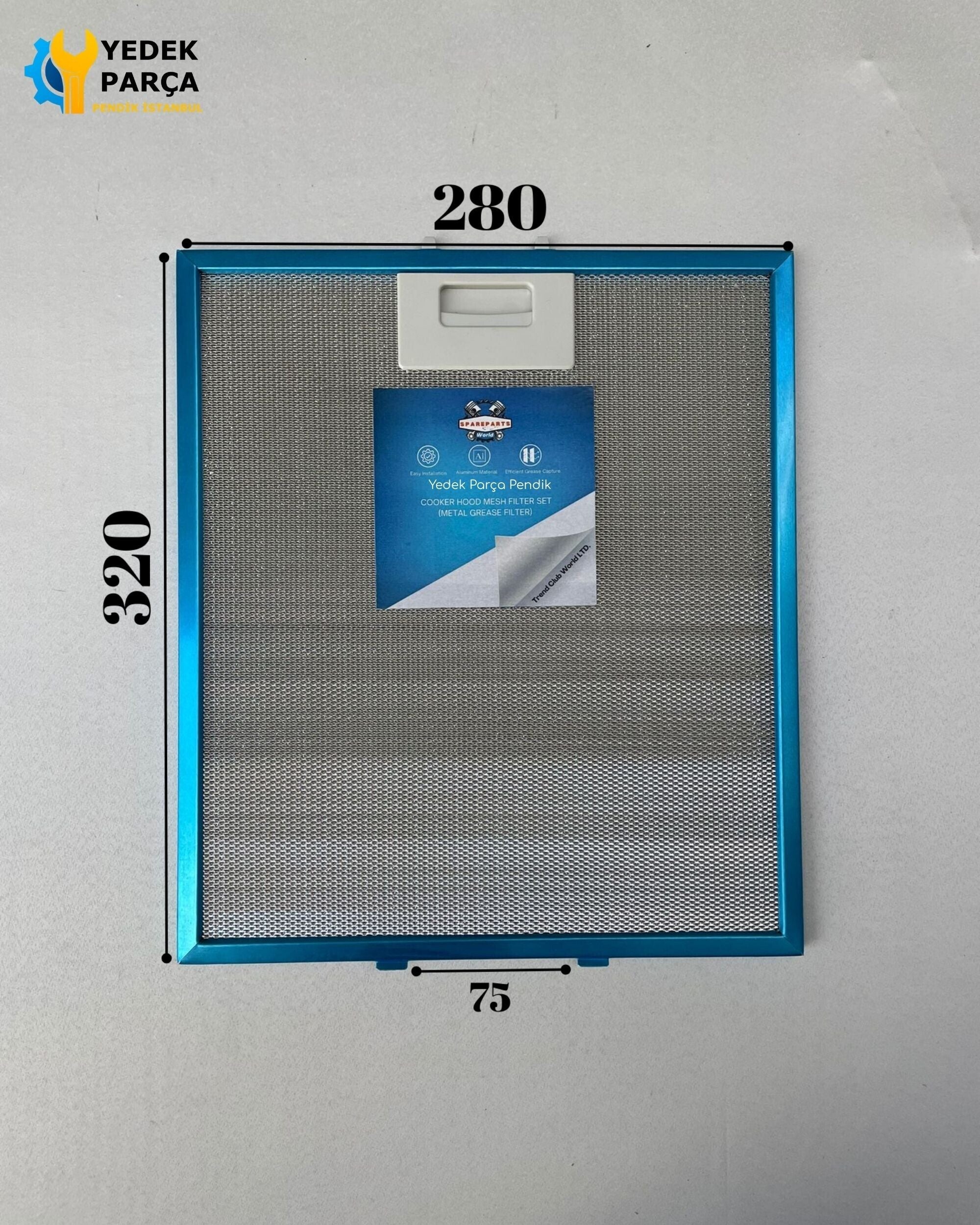 Balay: 3BI897 | 280x320 mm | Aspiratör & Davlumbaz Tel Yağ Filtresi | Model: 00363095 - 40472618 | 28x32 cm
