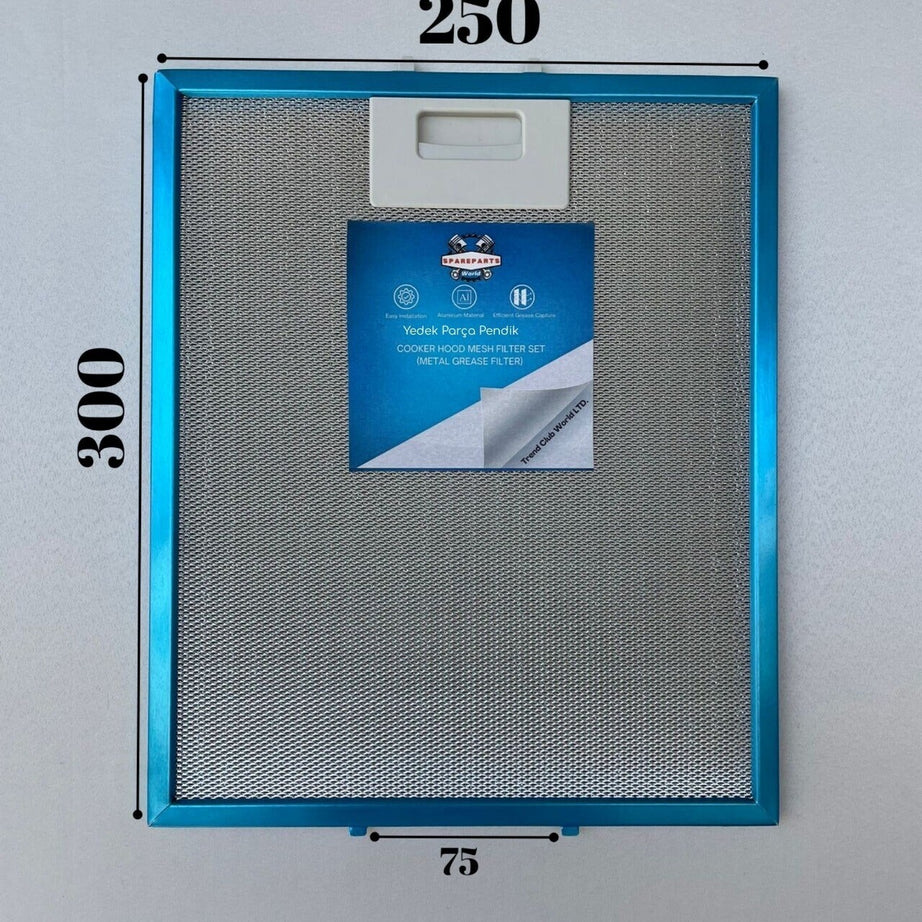 250x300 mm | Aspiratör & Davlumbaz Tel Yağ Filtresi | Model: 184735 - AMF009 | 25x30 cm