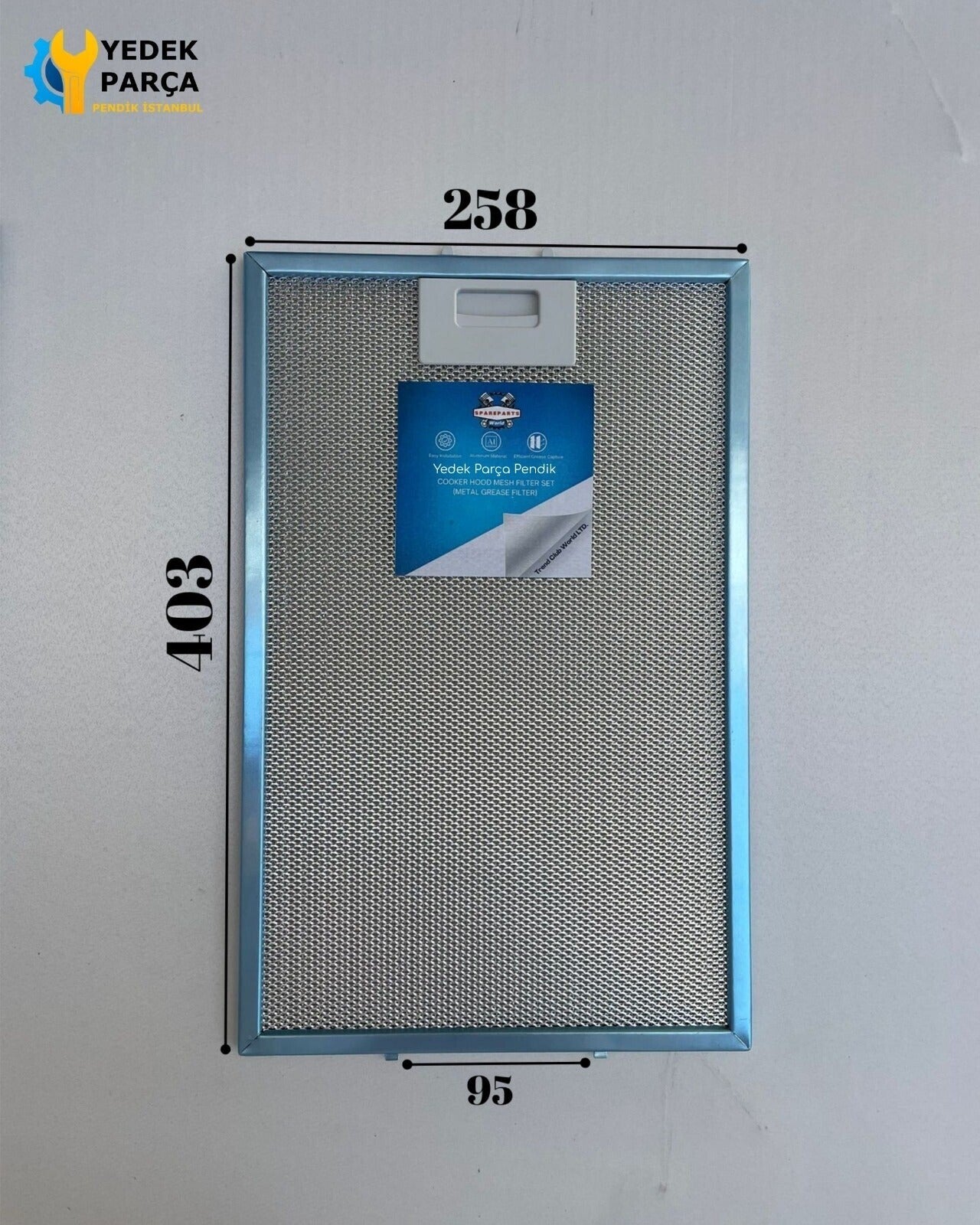 257x400 mm | Aspiratör & Davlumbaz Tel Yağ Filtresi | Model: 81485031 | 25,7x40 cm
