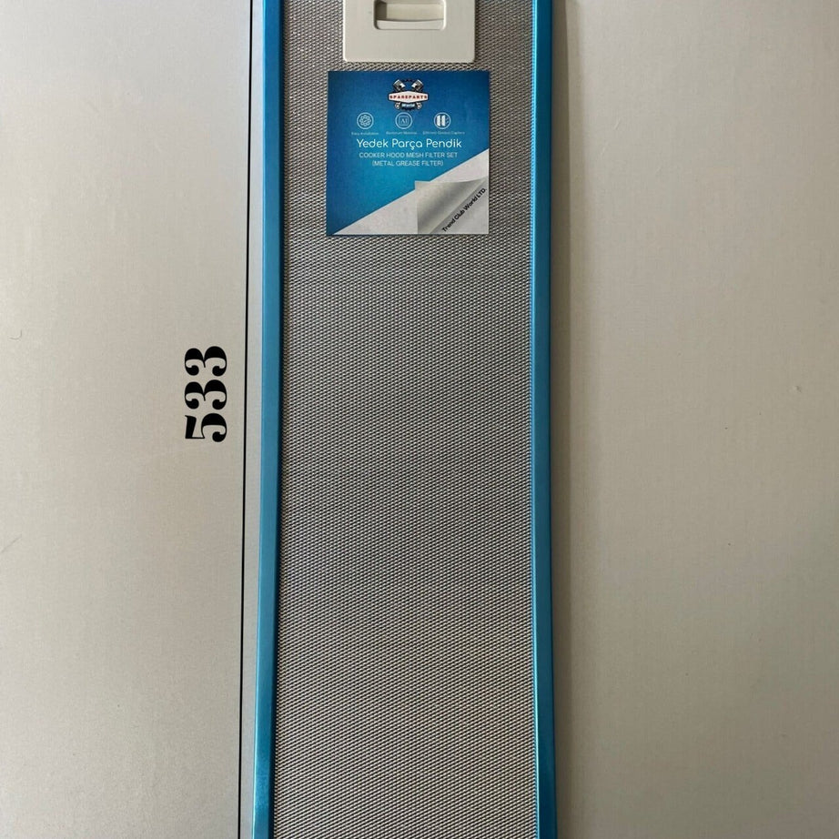 Whirlpool: 208091146601 | 177x533 mm Aspiratör & Davlumbaz Tel Yağ Filtresi | Model: 481248058305 - C00345800 | 17,7x53,3 cm