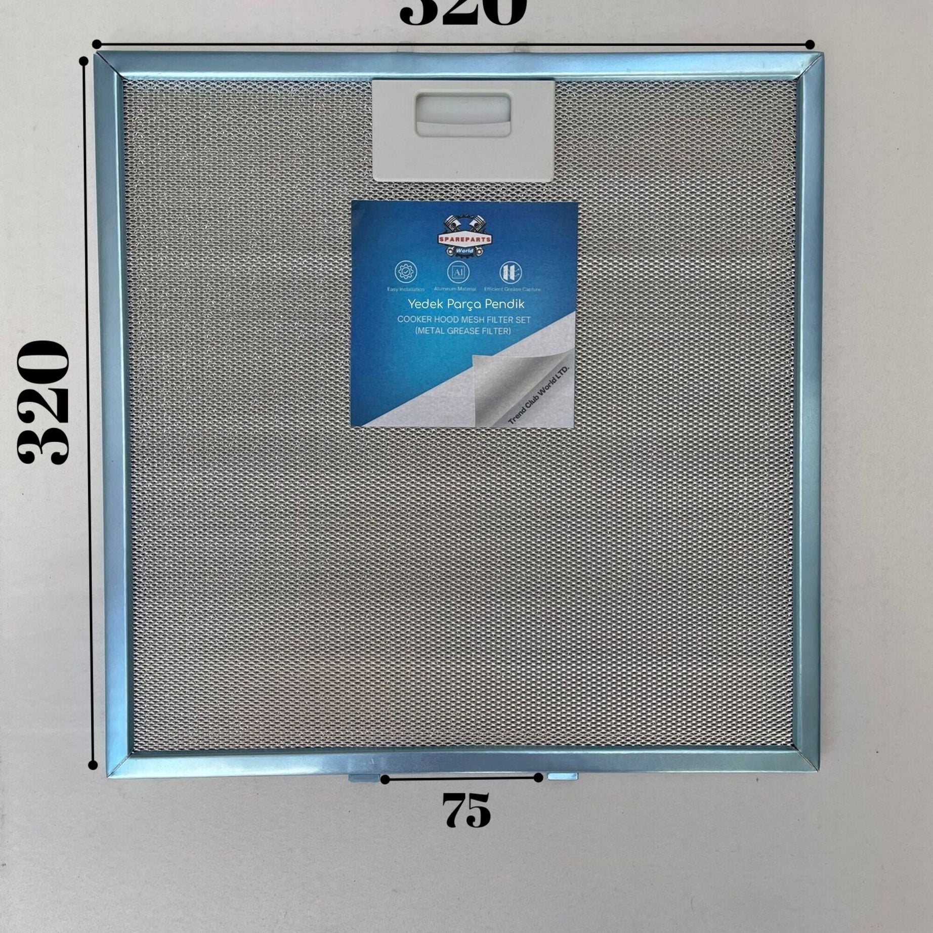 Profilo: DVX6E660/02 | 320x320mm| Aspiratör & Davlumbaz Tel Yağ Filtresi | Model: 00771329 - 481248058144 - 50268967002 |32x32cm