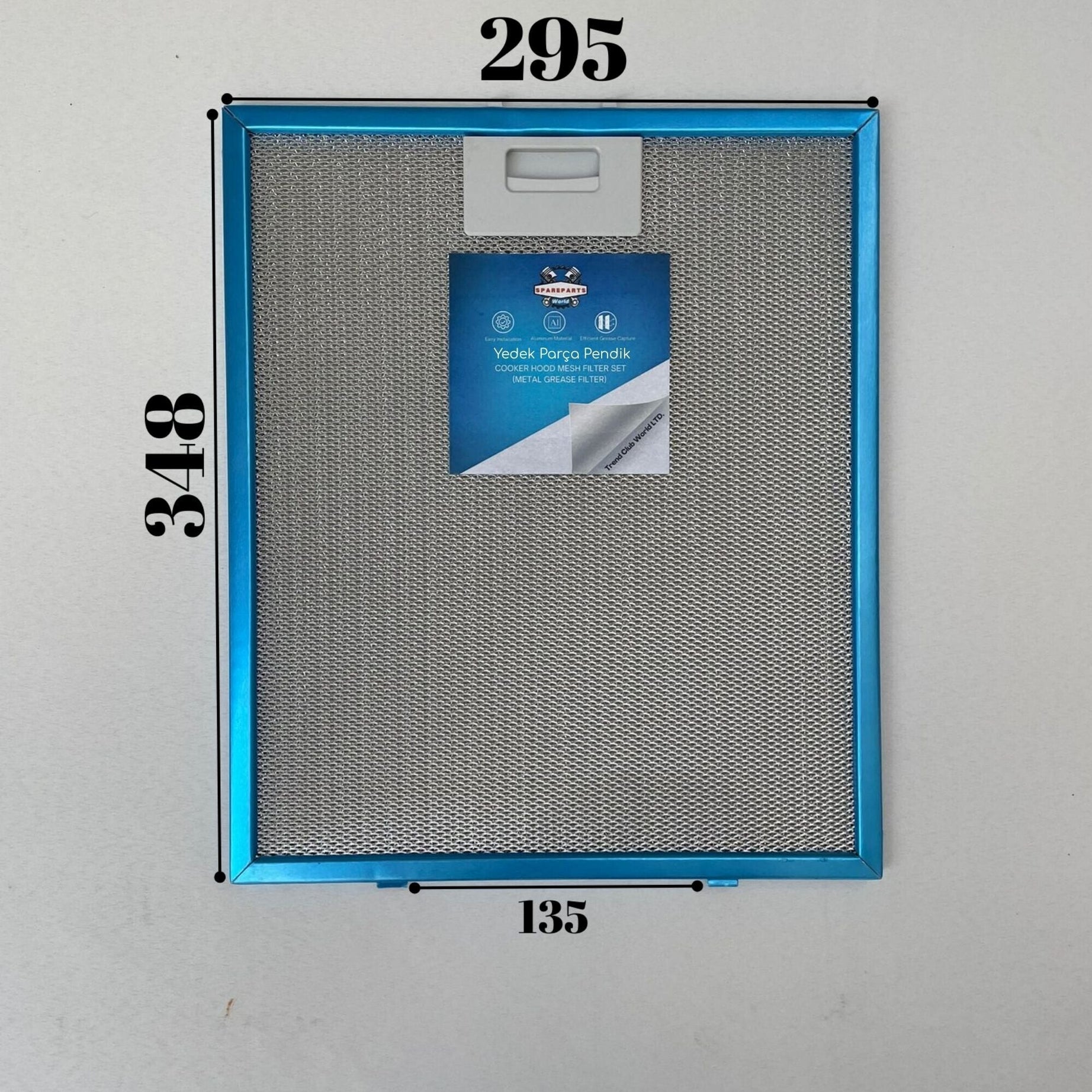 Siemens: LC97GA532 | 295x350 mm | Aspiratör & Davlumbaz Tel Yağ Filtresi | Model: 00703537 | 29,5x35 cm
