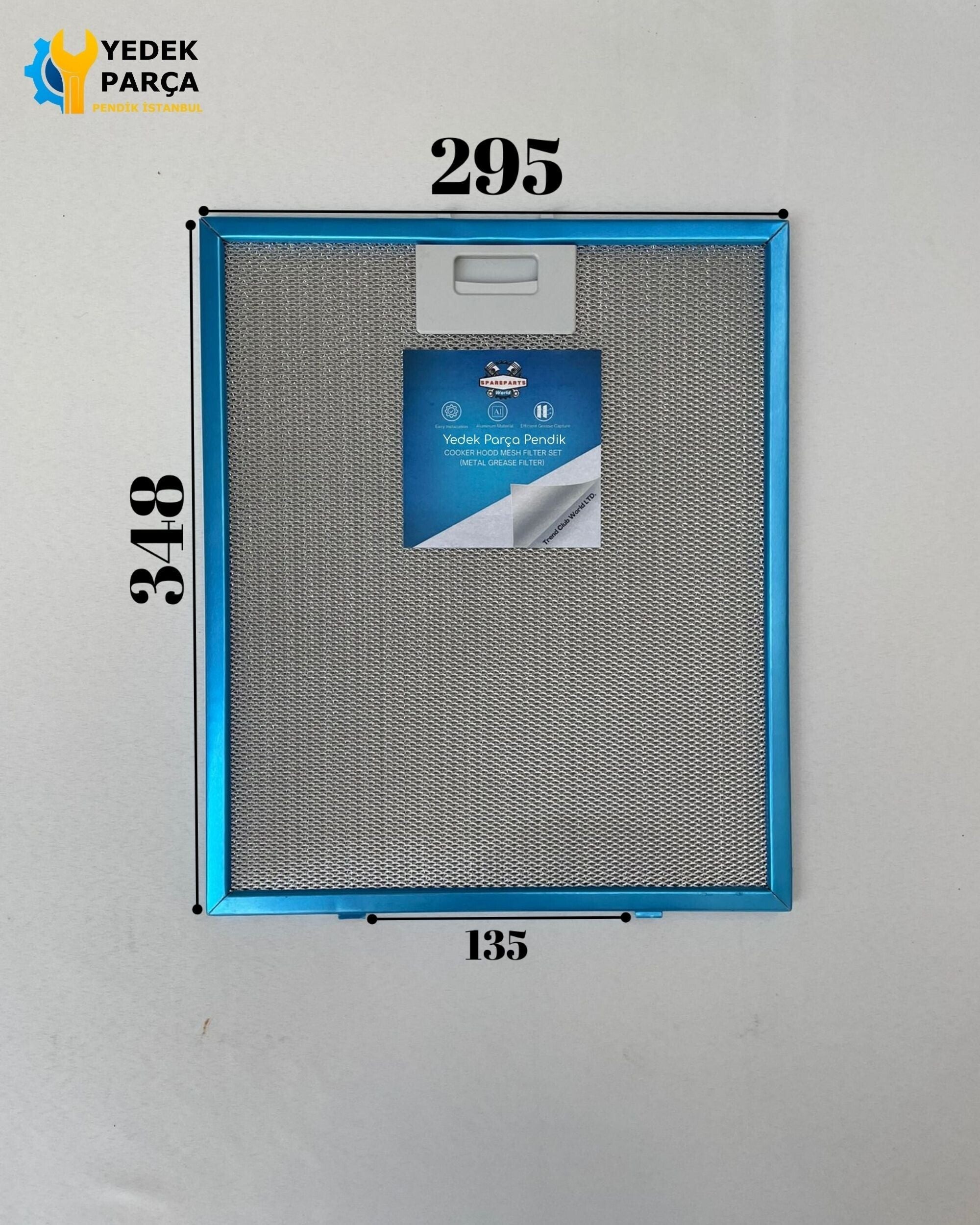 295x350 mm | Aspiratör & Davlumbaz Tel Yağ Filtresi | Model: 00703537 | 29,5x35 cm