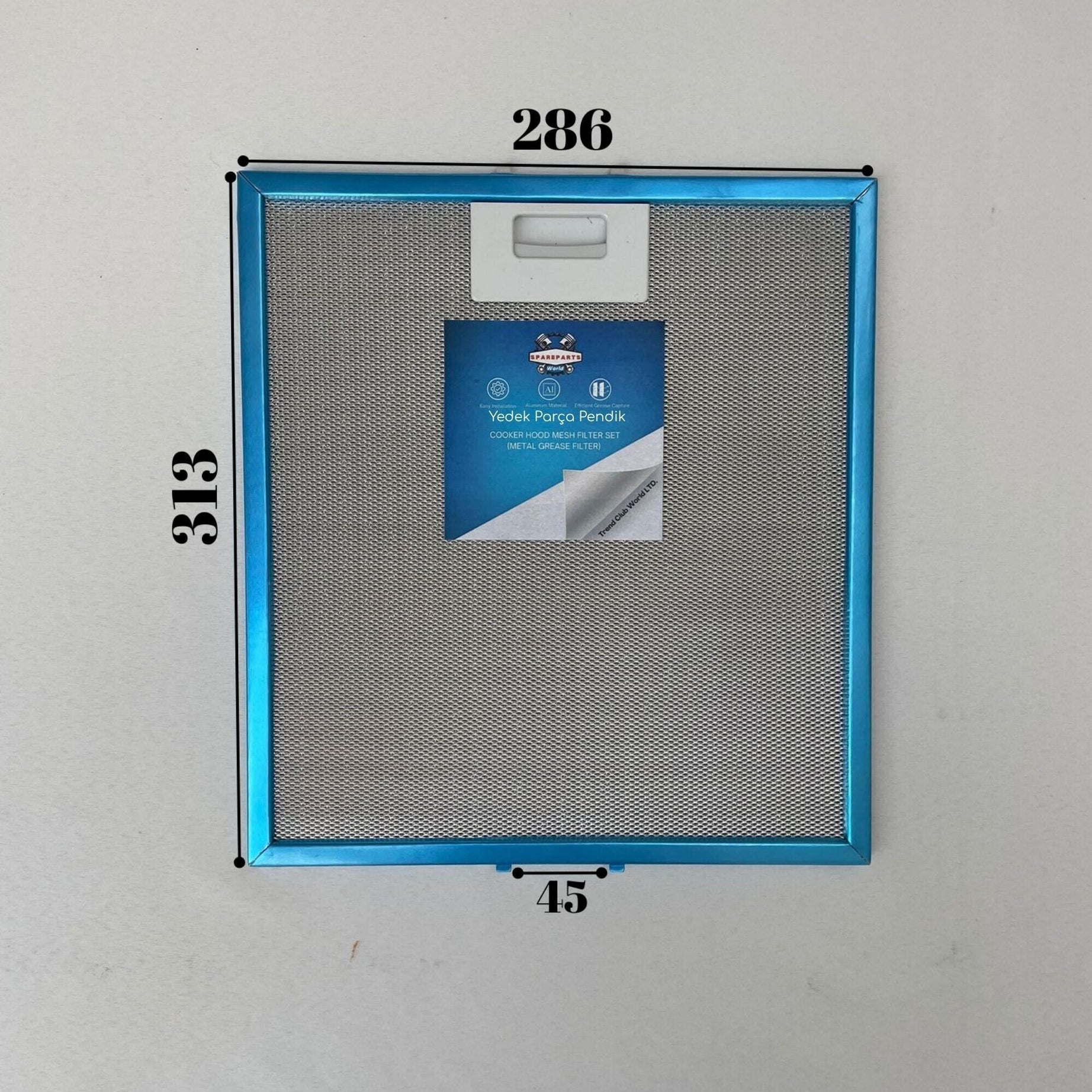 Bosch: DWA072450B | 285x315 mm | Aspiratör & Davlumbaz Tel Yağ Filtresi | Model: 00672373 | 28,5x31,5 cm