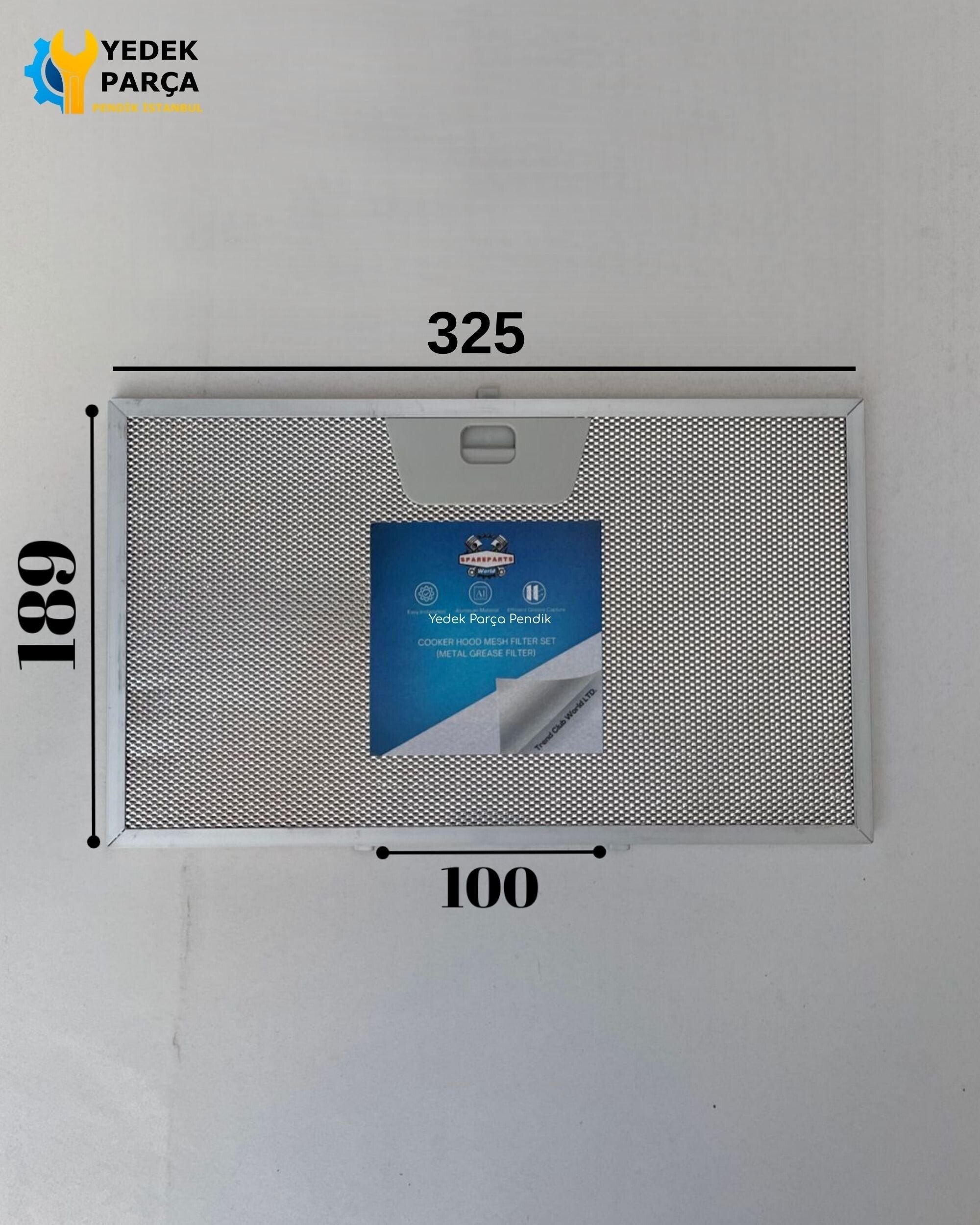 Faber: ICH00SS170AHIP | 325x190 mm | Aspiratör & Davlumbaz Tel Yağ Filtresi | Model: 9140120131 - 133.0018.470 | 32,5x19 cm