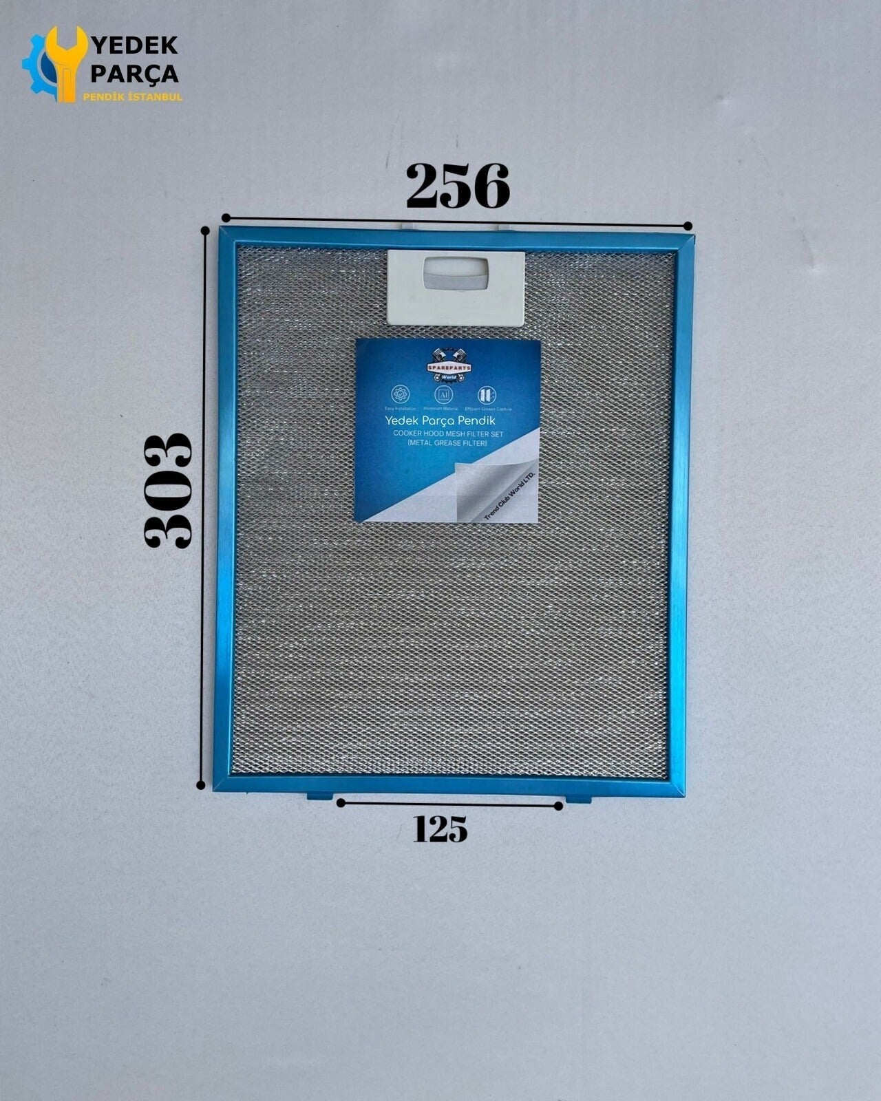 Arçelik: P27 | YRANT | 256x303 mm | Aspiratör & Davlumbaz Tel Yağ Filtresi | Model: 129730001 | 25,6x30,3 cm