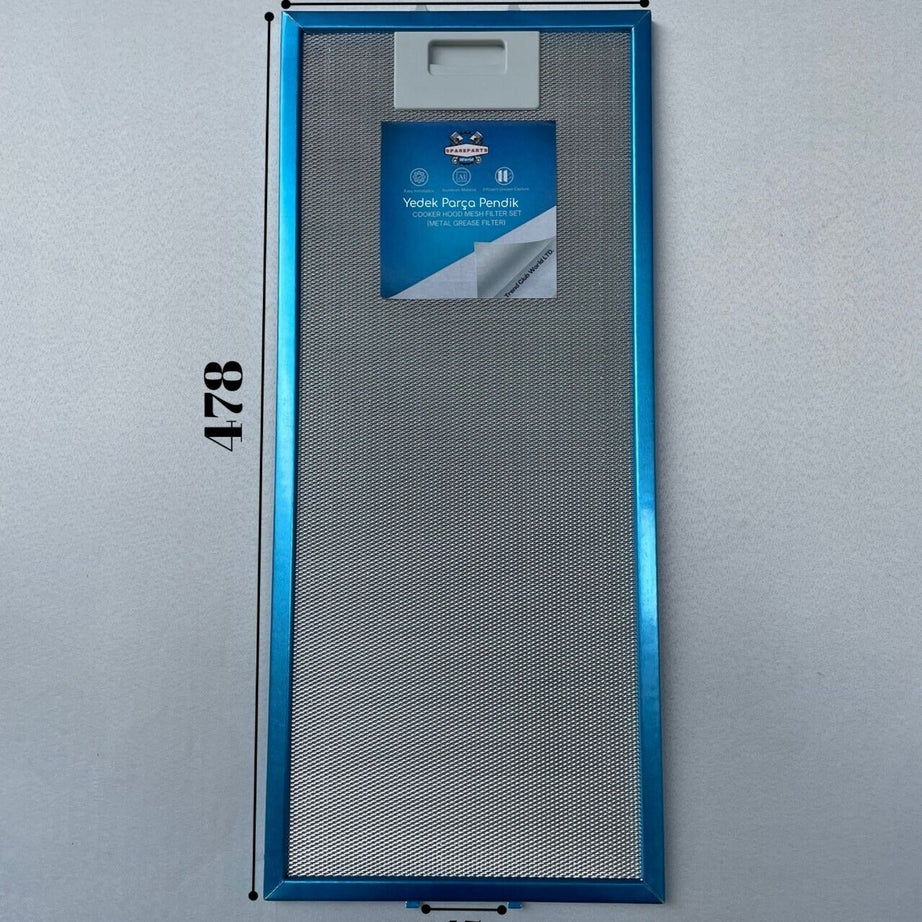205x478 mm | Aspiratör & Davlumbaz Tel Yağ Filtresi | Model: 9197060805 - 8802511600 | 20,5x47,8 cm