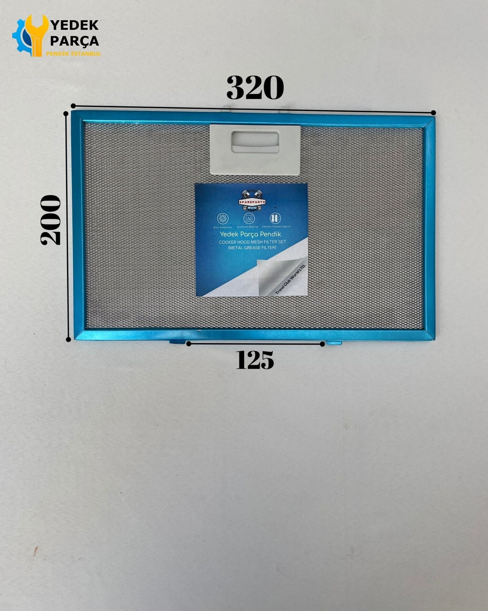 Siemens: DVE9G520 | 320x200 mm | Aspiratör & Davlumbaz Tel Yağ Filtresi | Model: 11010164 | 32x20 cm