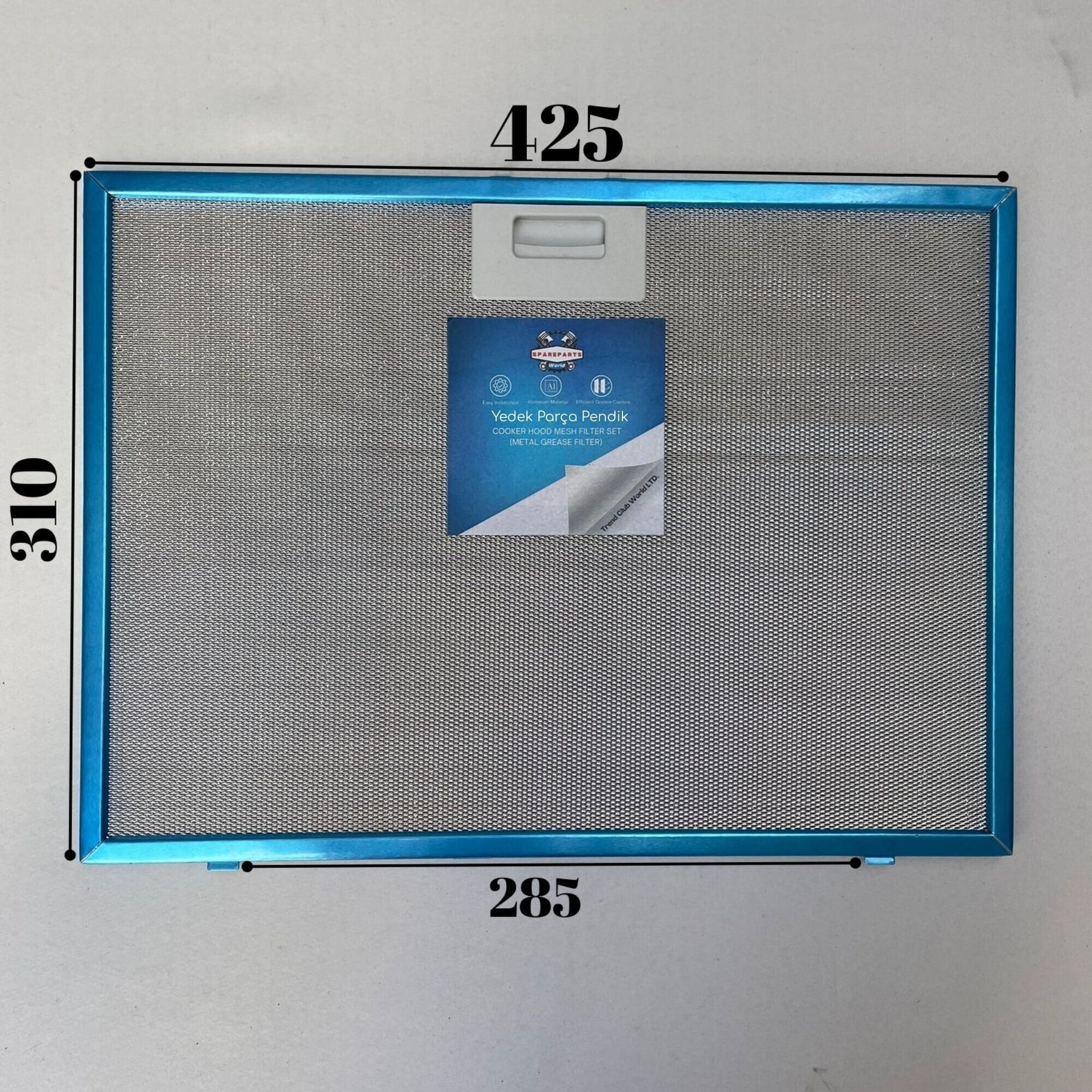 425x310 mm | Aspiratör & Davlumbaz Tel Yağ Filtresi | Model: 00671276 | 42,5x31 cm