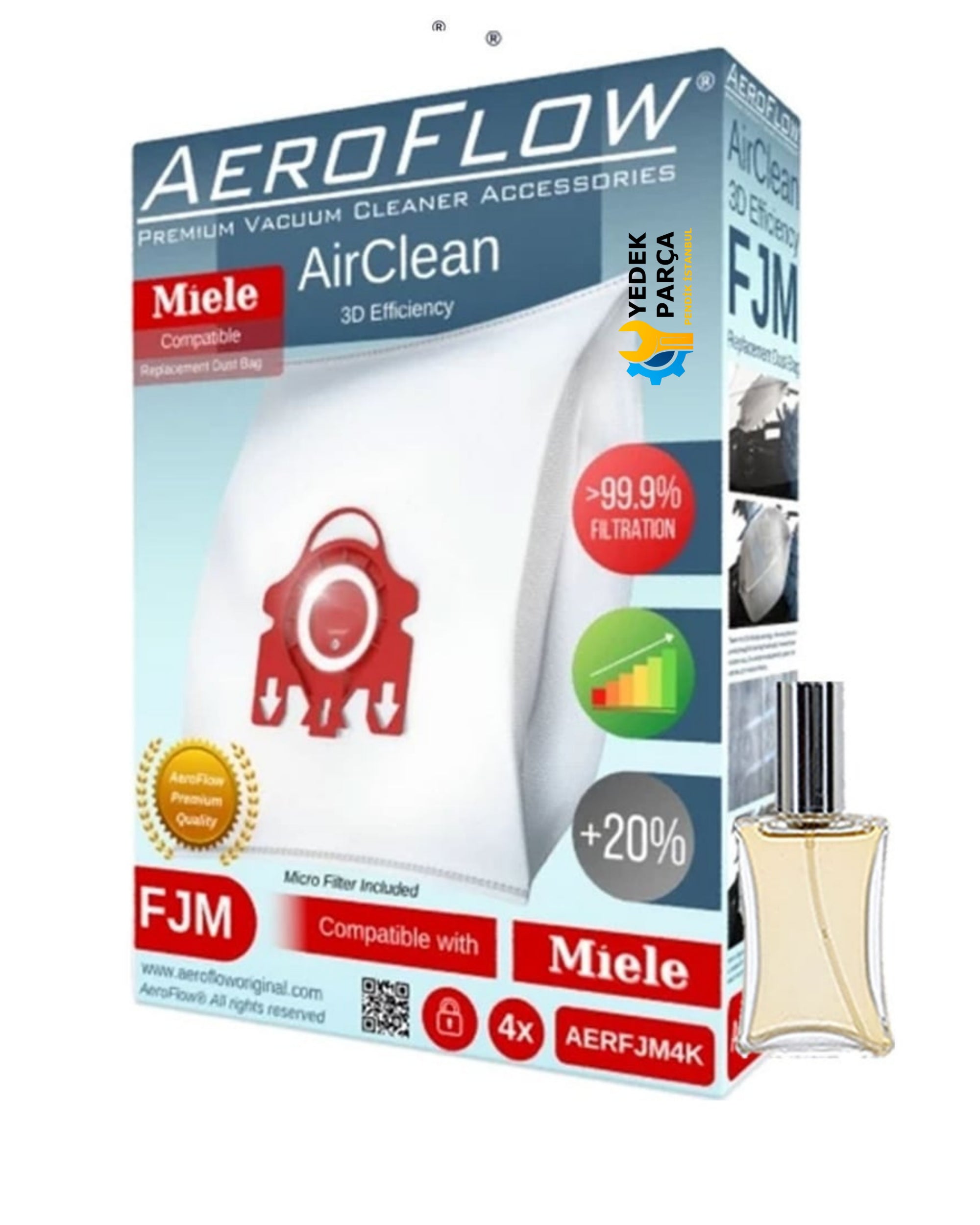 Miele Uyumlu Allergy Control - S 300 Süpürge Toz Torbası 4LÜ PAKET