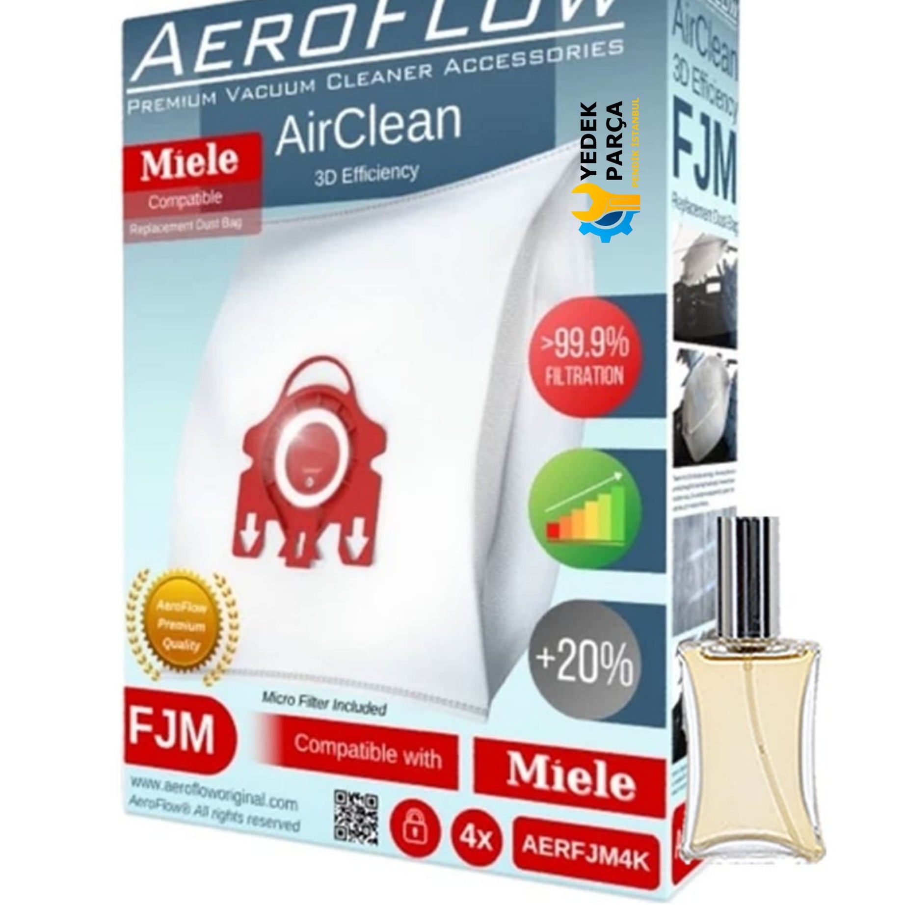 Miele Uyumlu Medic Air Mini Süpürge Toz Torbası 4LÜ PAKET