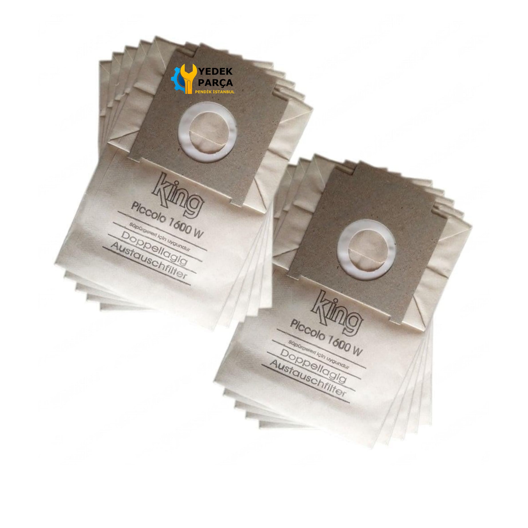 King Uyumlu Piccolo Süpürge Kağıt Toz Torbası 10 Adet