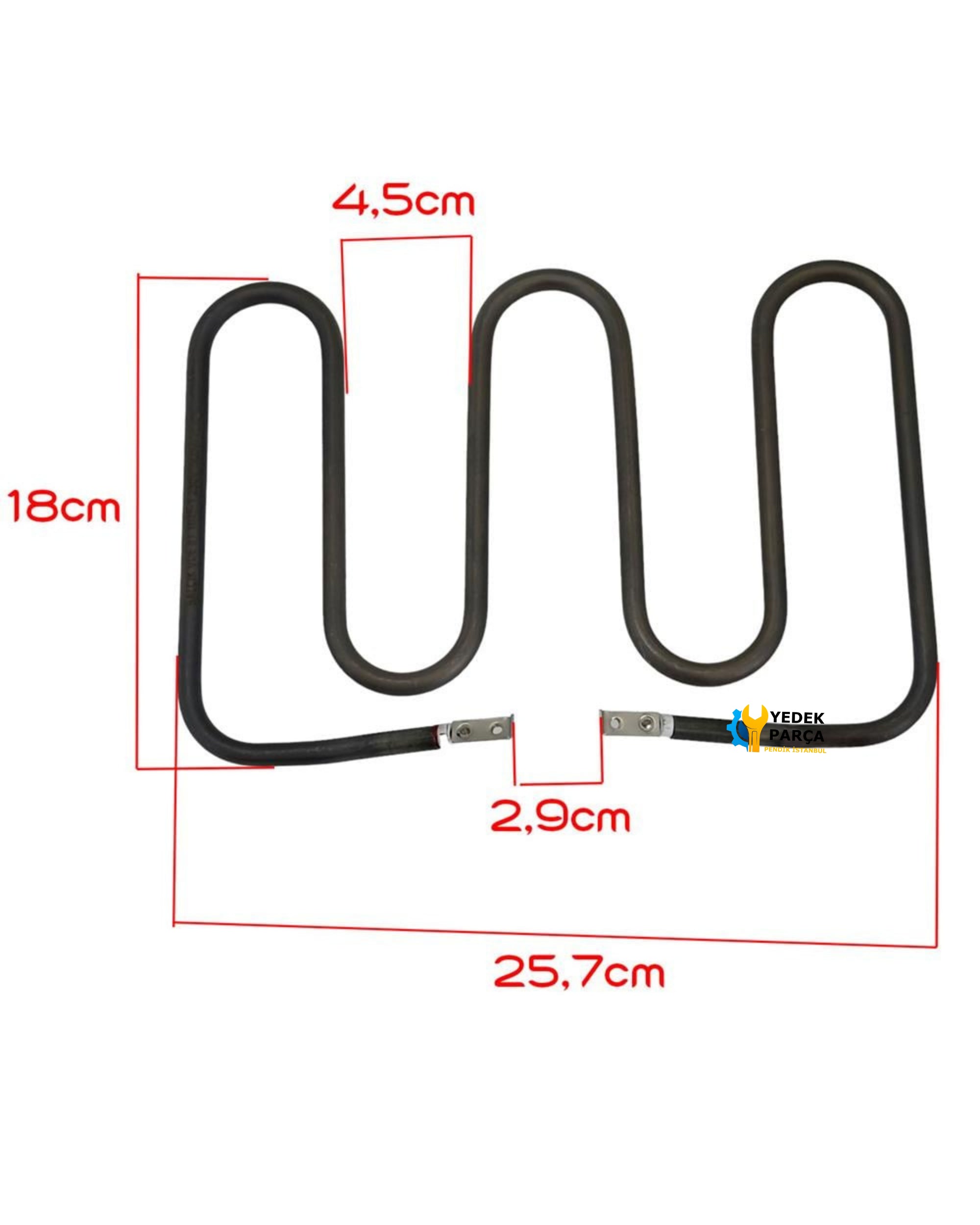 Tost Makinesi Rezistansı - 220V 1000W - Sanayi Tip Bir Çok Marka İle Uyumlu