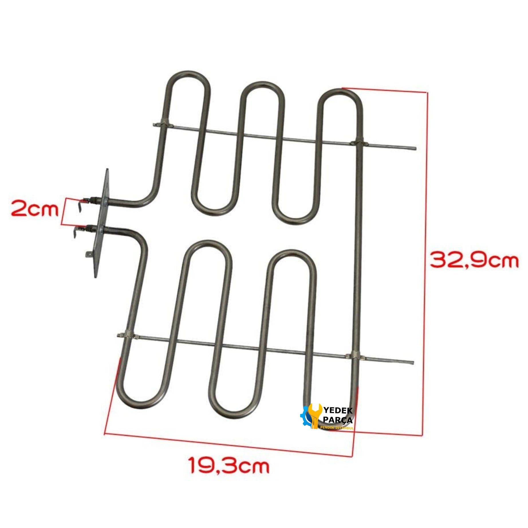 Tost Makinesi Rezistansı - 220V 2000W - Barbekü Flanşlı Bir Çok Marka İle Uyumlu