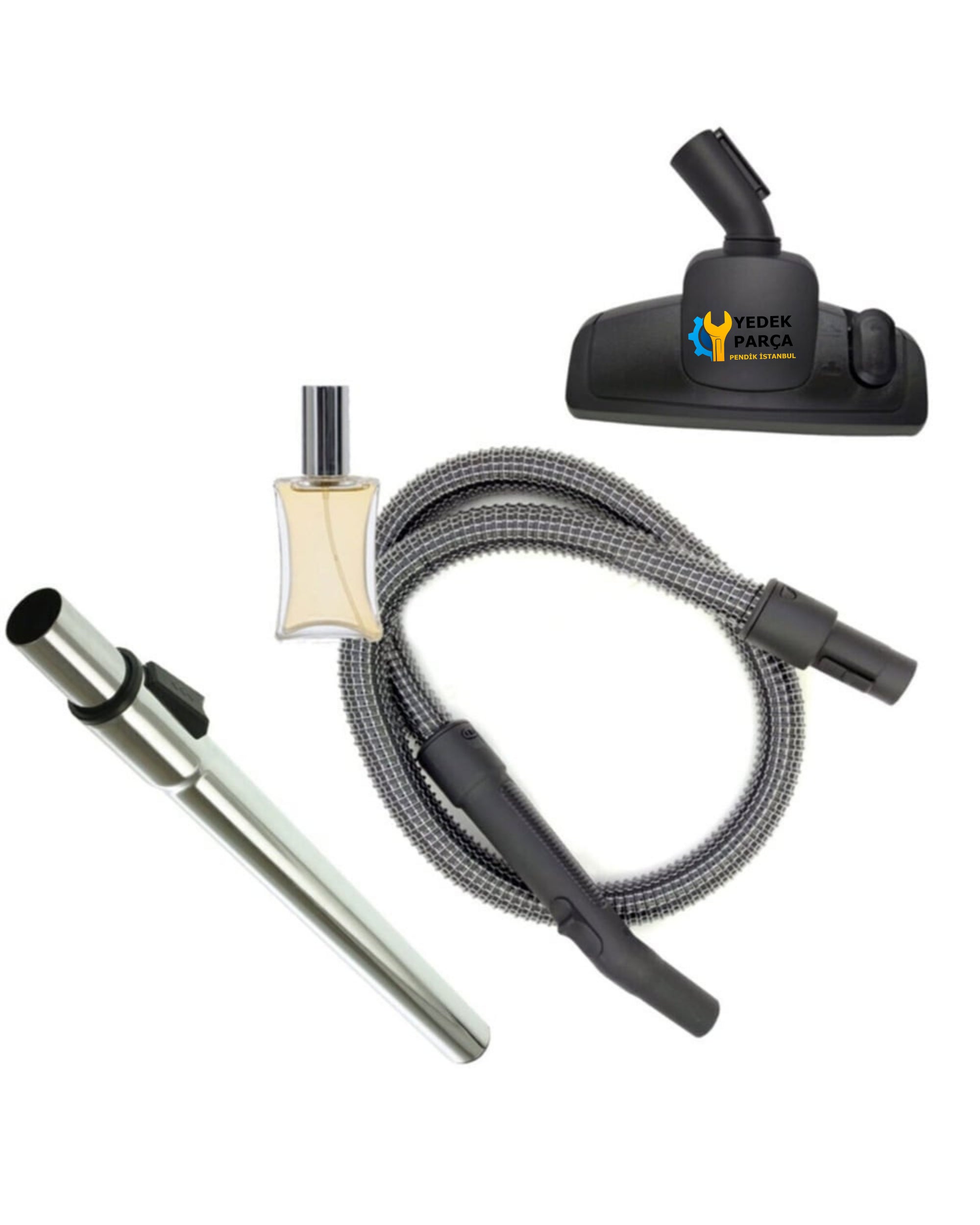 Arçelik Uyumlu S 6355 B Elektrikli Süpürge Çelik Telli Hortumu Emici Yer başlığı Teleskopik Boru Hortum Hediyeli