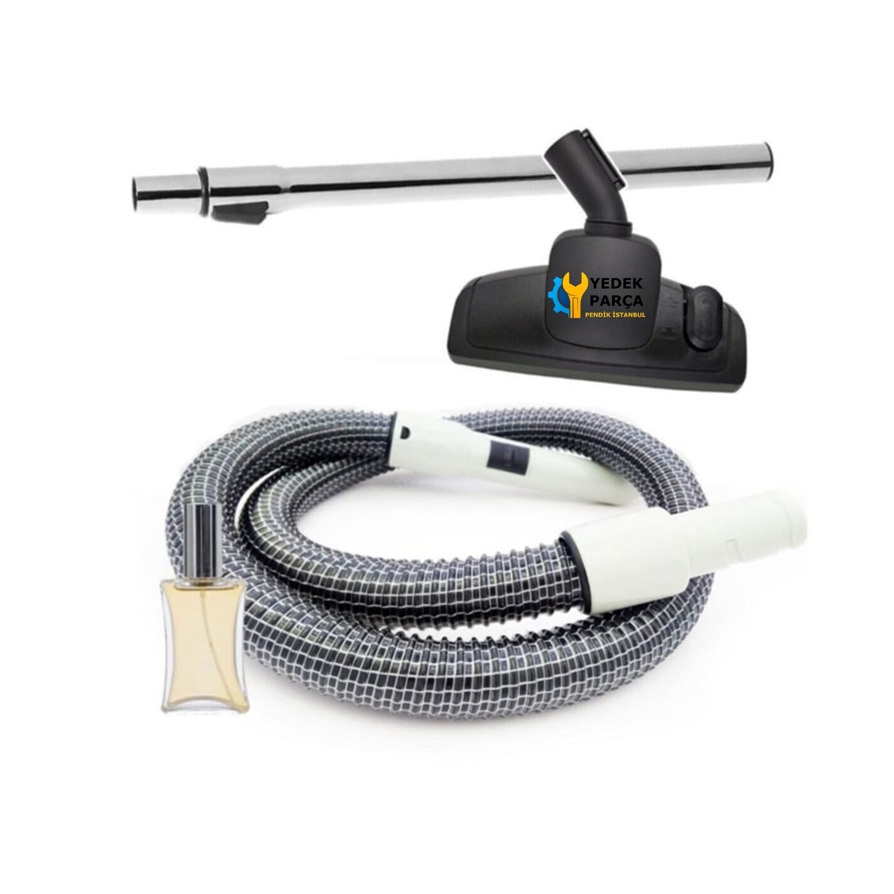 Arçelik Uyumlu S 901 Elektrikli Süpürge Çelik Telli Hortumu Emici Yer Başlığı Teleskopik Boru Hediyeli