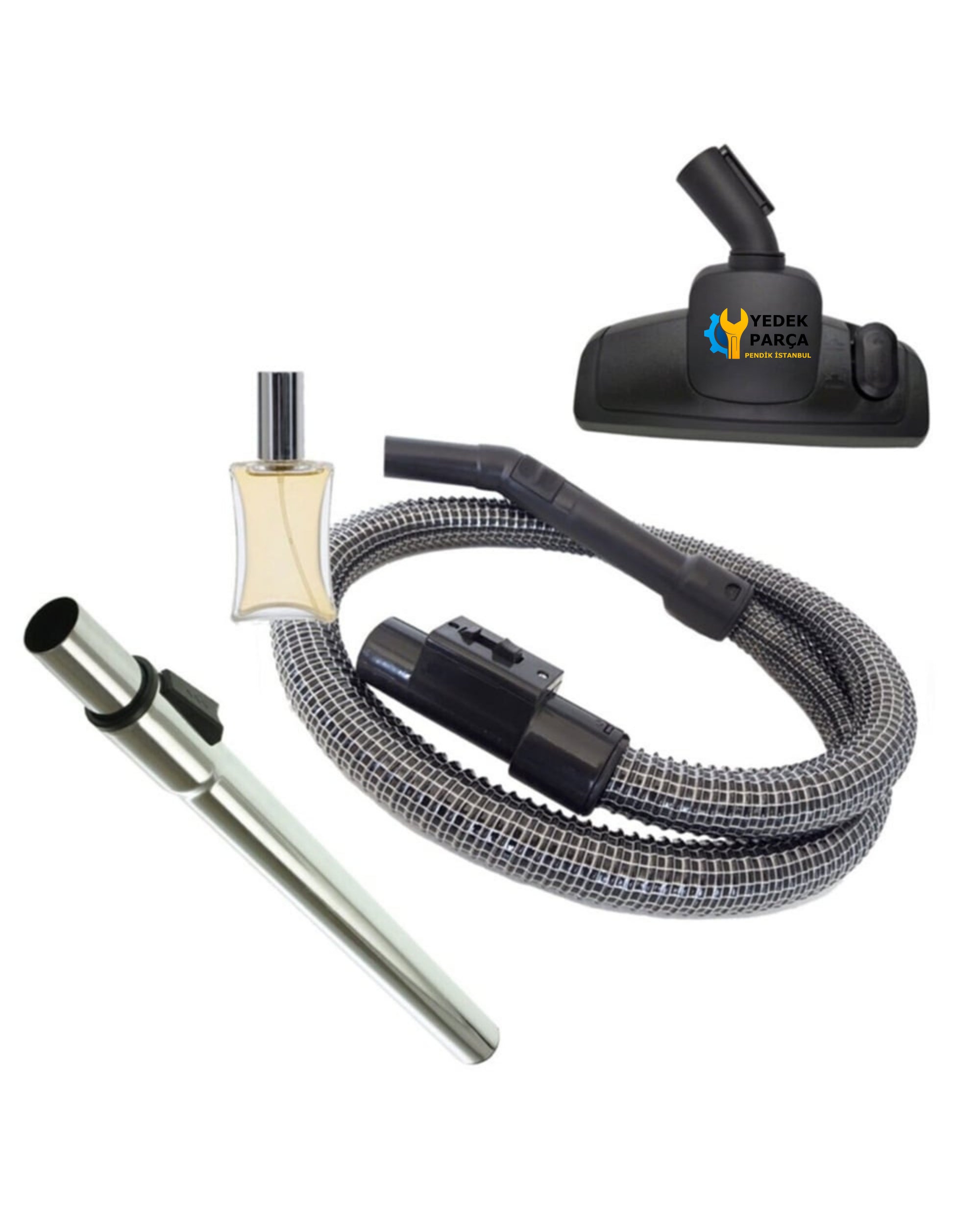 Arçelik Uyumlu S 4120 Kanguru Elektrikli Süpürge Çelik Telli Hortumu Emici Yer Başlığı Teleskopik Boru Hediyeli