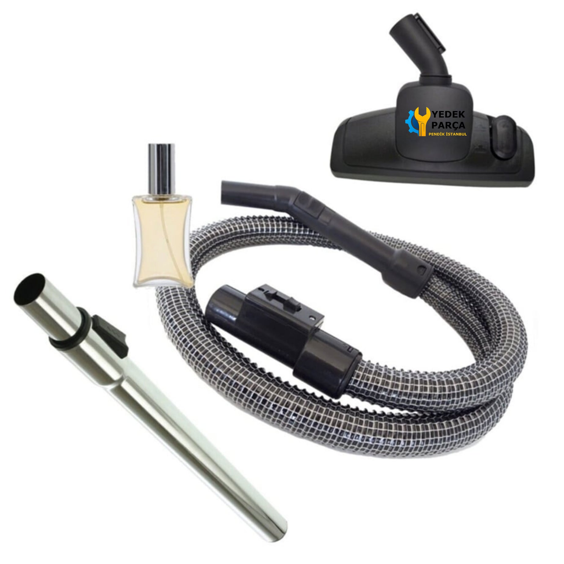 Arçelik Uyumlu S 4210D Kanguru Elektrikli Süpürge Çelik Telli Hortumu Emici Yer Başlığı Teleskopik Boru Hediyeli