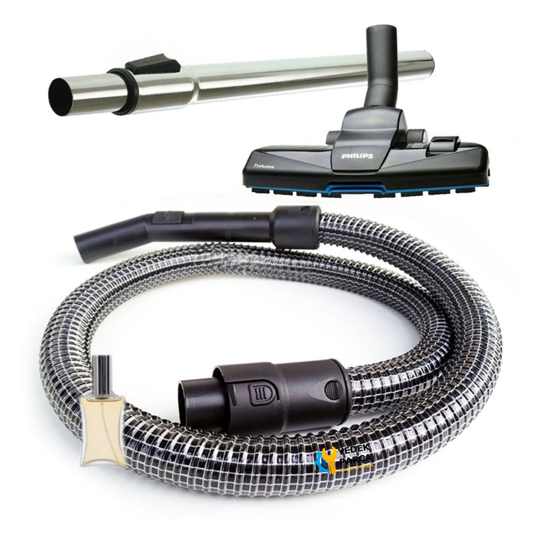 Philips Uyumlu FC 8672 Çelik Telli Hortum TriActive Başlık Boru Hediyeli