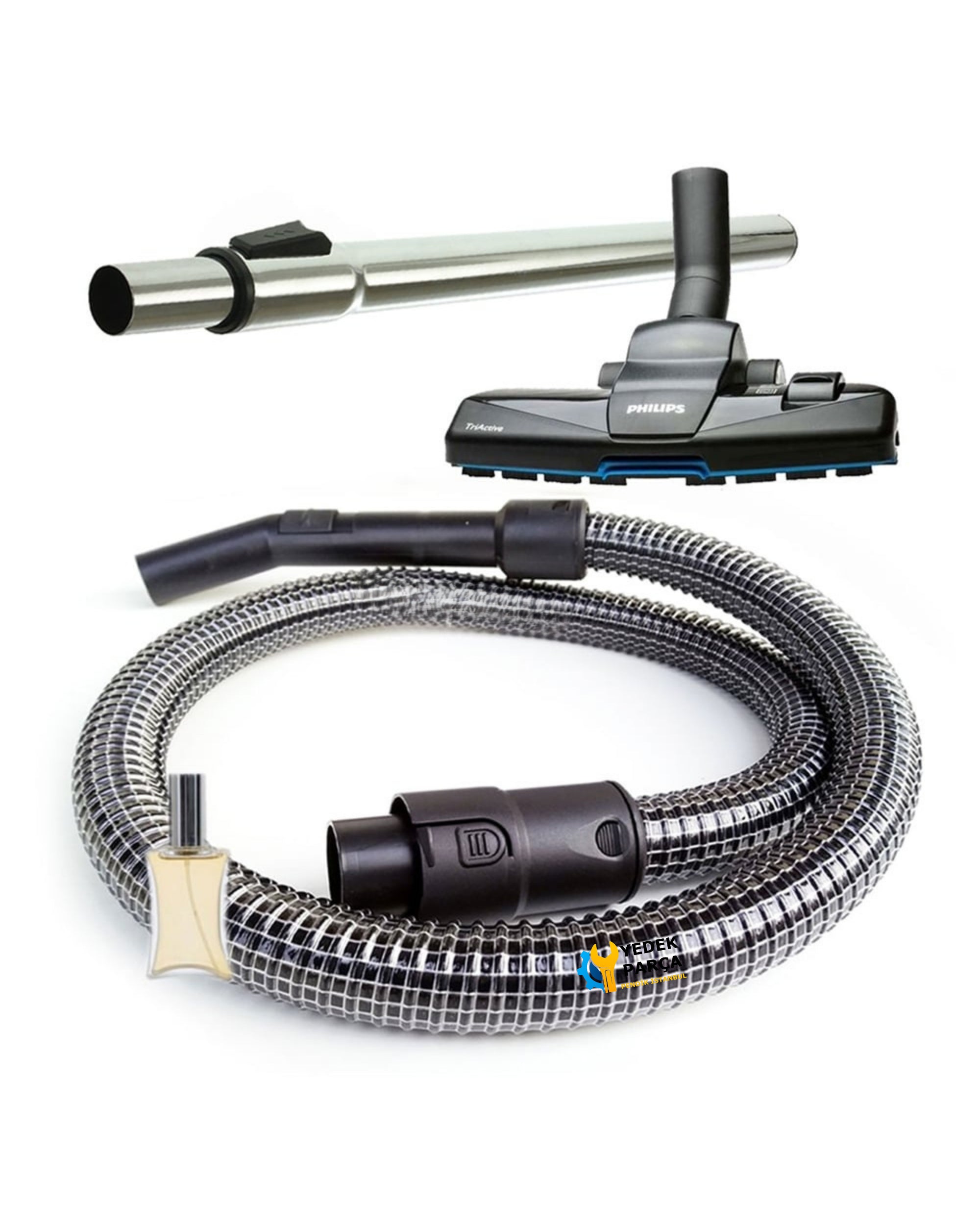 Philips Uyumlu FC 9531 Çelik Telli Hortum TriActive Başlık Boru Hediyeli