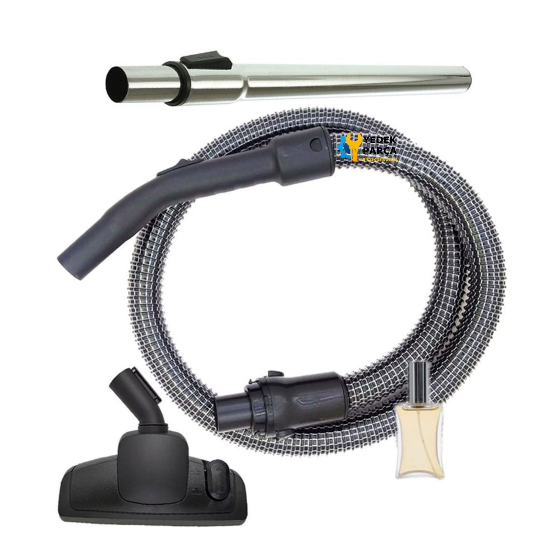 Arçelik Uyumlu 9191512121 Elektrikli Süpürge Çelik Telli Hortumu Emici Başlığı Teleskopik Boru Hediyeli