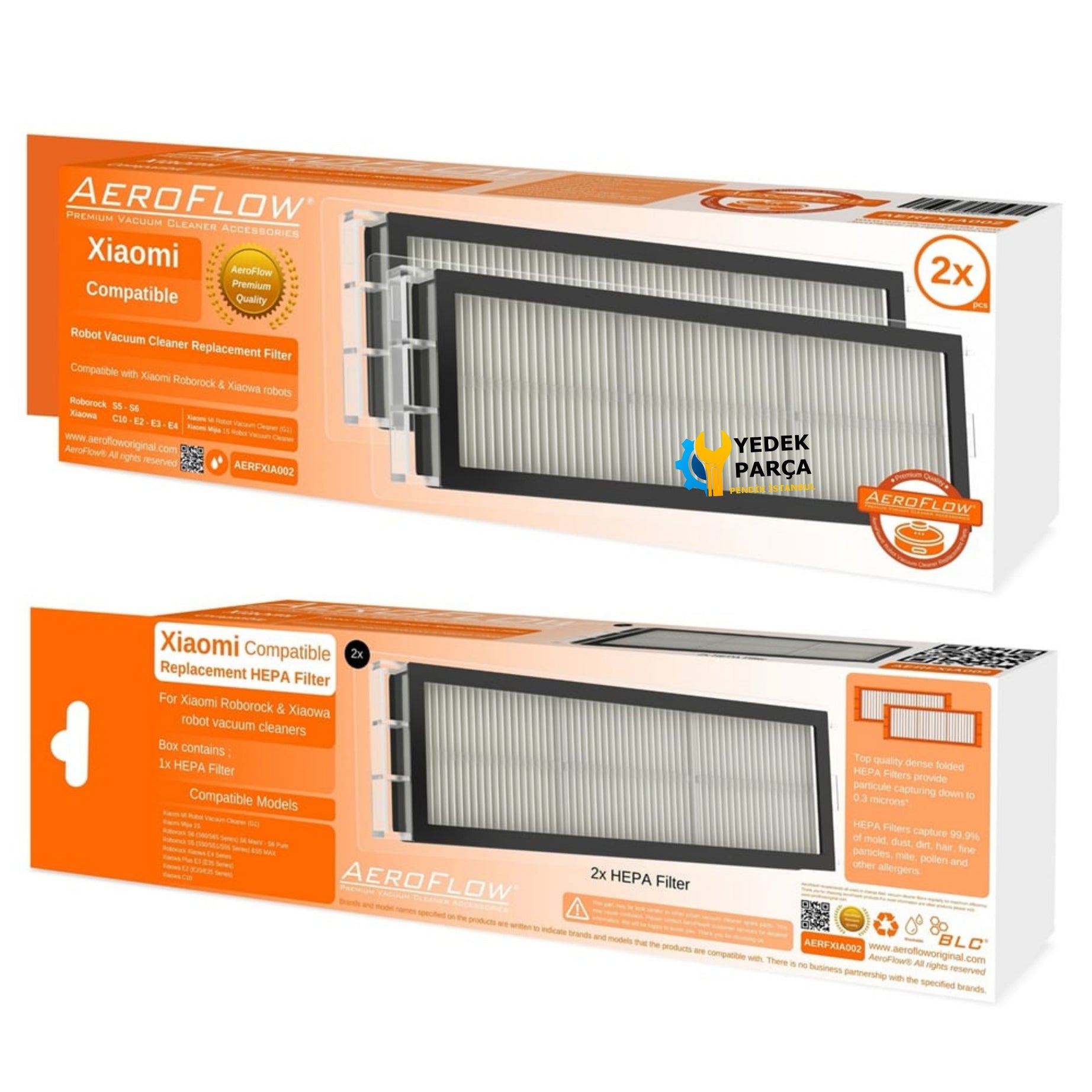 AeroFlow Xiaomi Uyumlu S50 Süpürge Hepa Filtresi (Garantili)