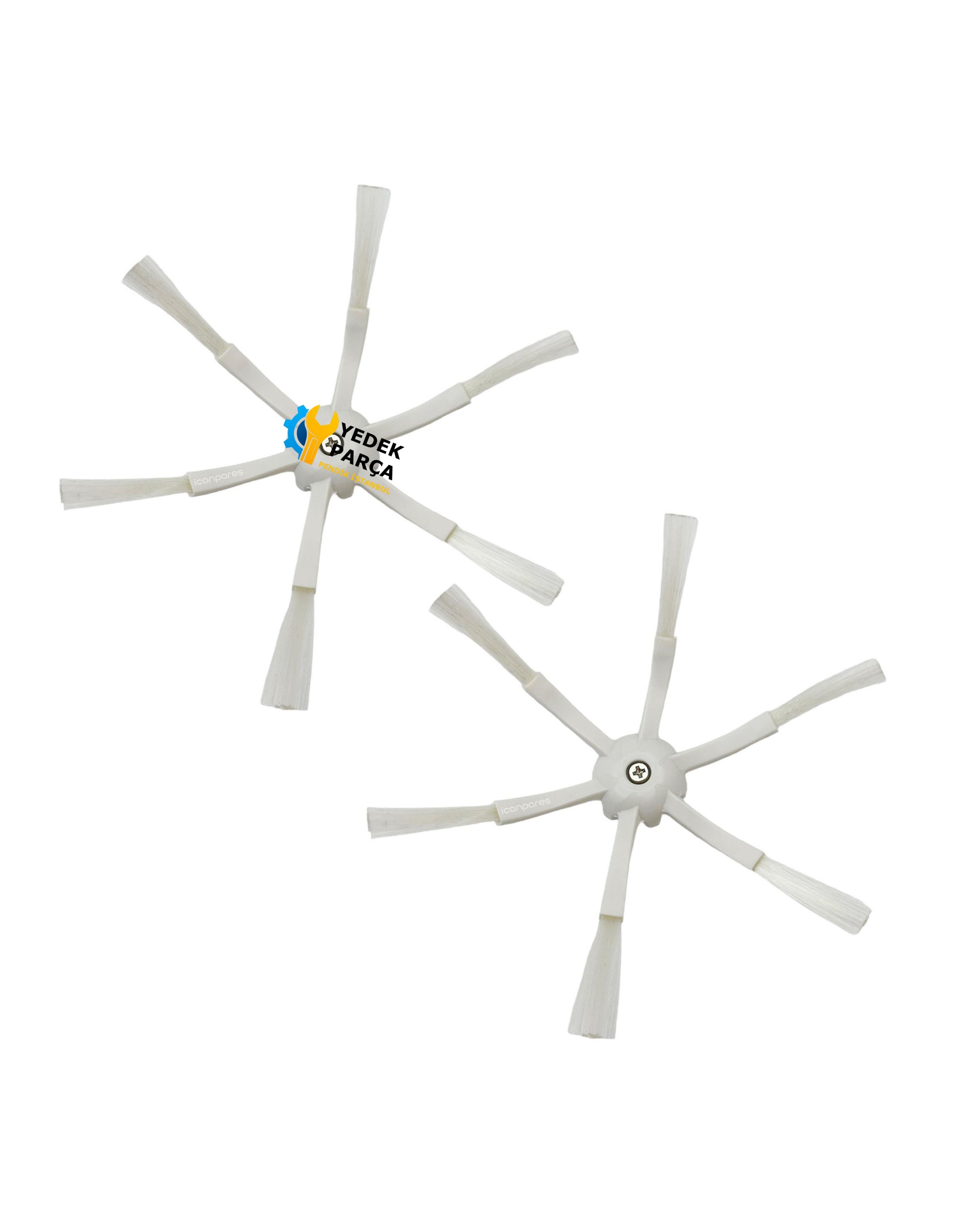 Xiaomi Uyumlu Mop 2 Pro, Mop 2 Ultra, Mop Pro 2+ 3D Robot Süpürge 2li 6 Kollu Yan Fırça