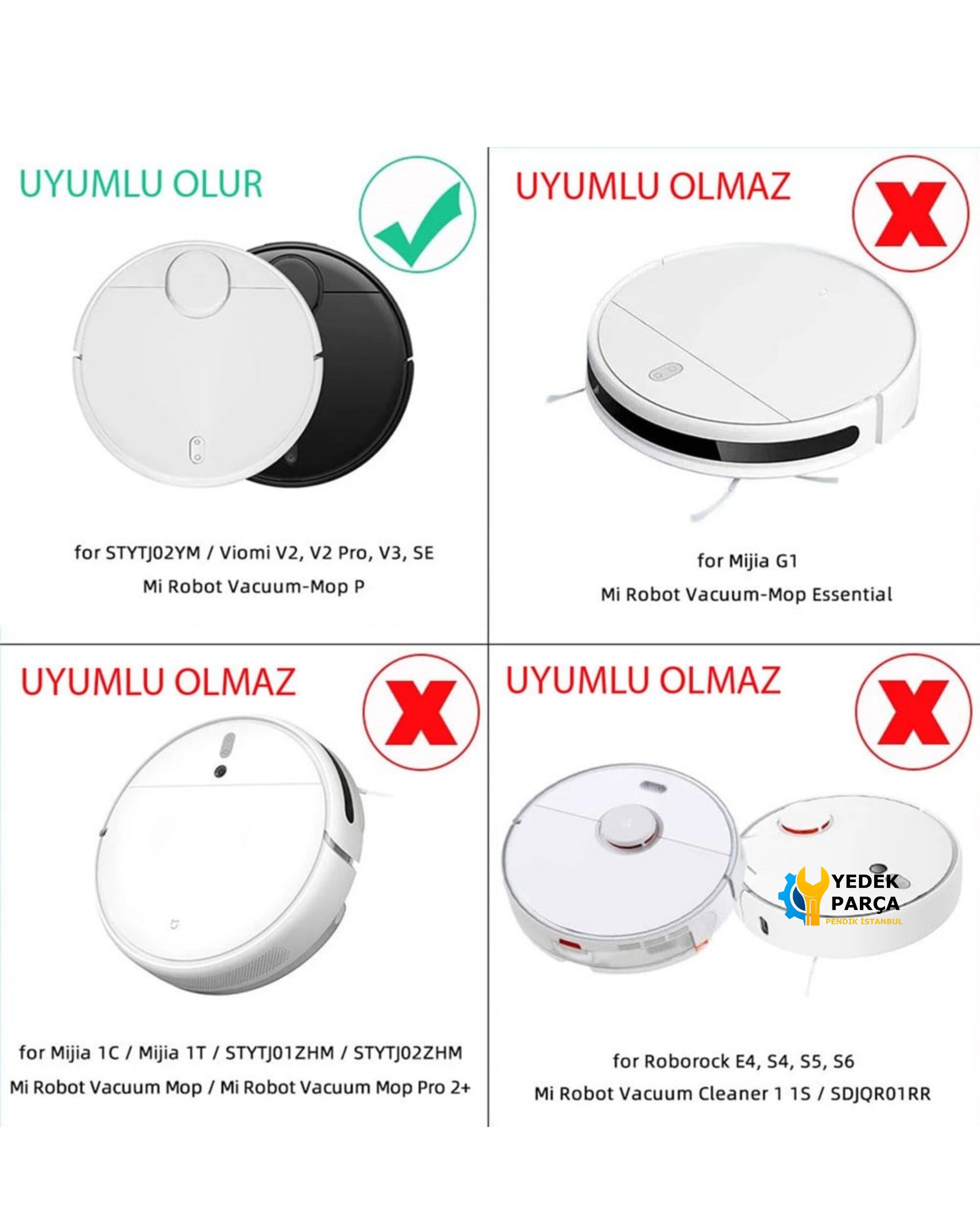 Viomi Uyumlu V3 Vacuum Cleaner Robot Süpürge Yenileme Seti