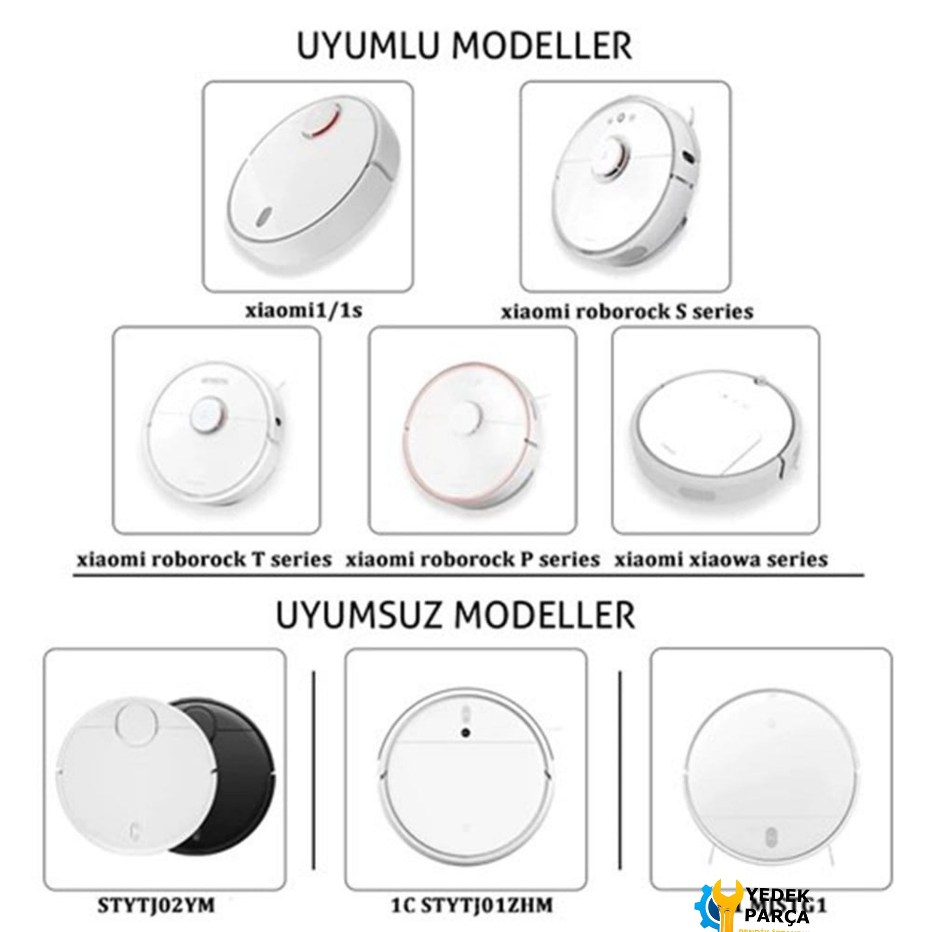 Xiaomi Uyumlu Robo-rock E2 (E20/E25 Series) Akıllı Robot Süpürge Aksesuar Seti