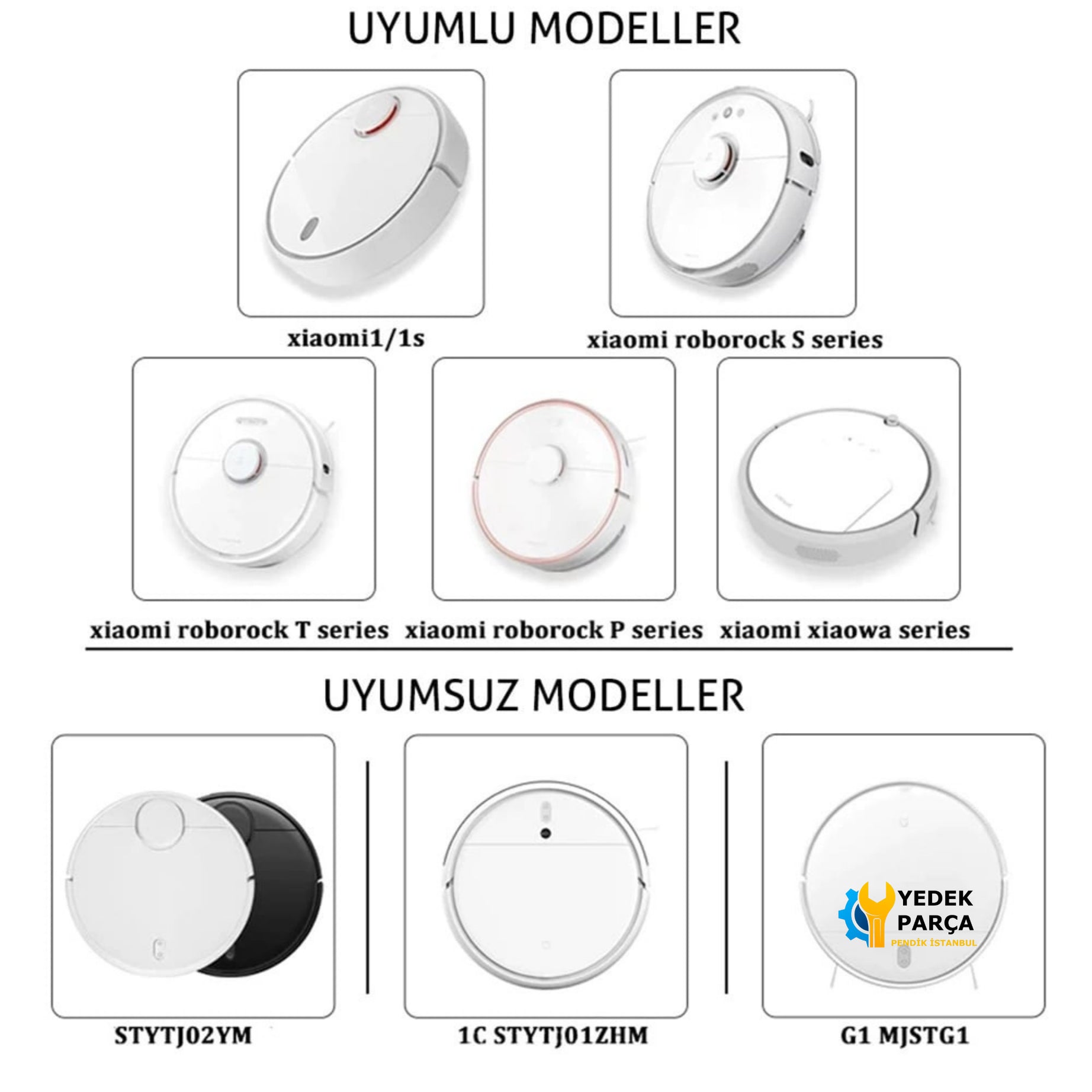 Xiaomi Uyumlu Robo-rock S6 (S60/S65 Series) S6 MaxV - S6 Pure Akıllı Robot Süpürge Aksesuar Seti