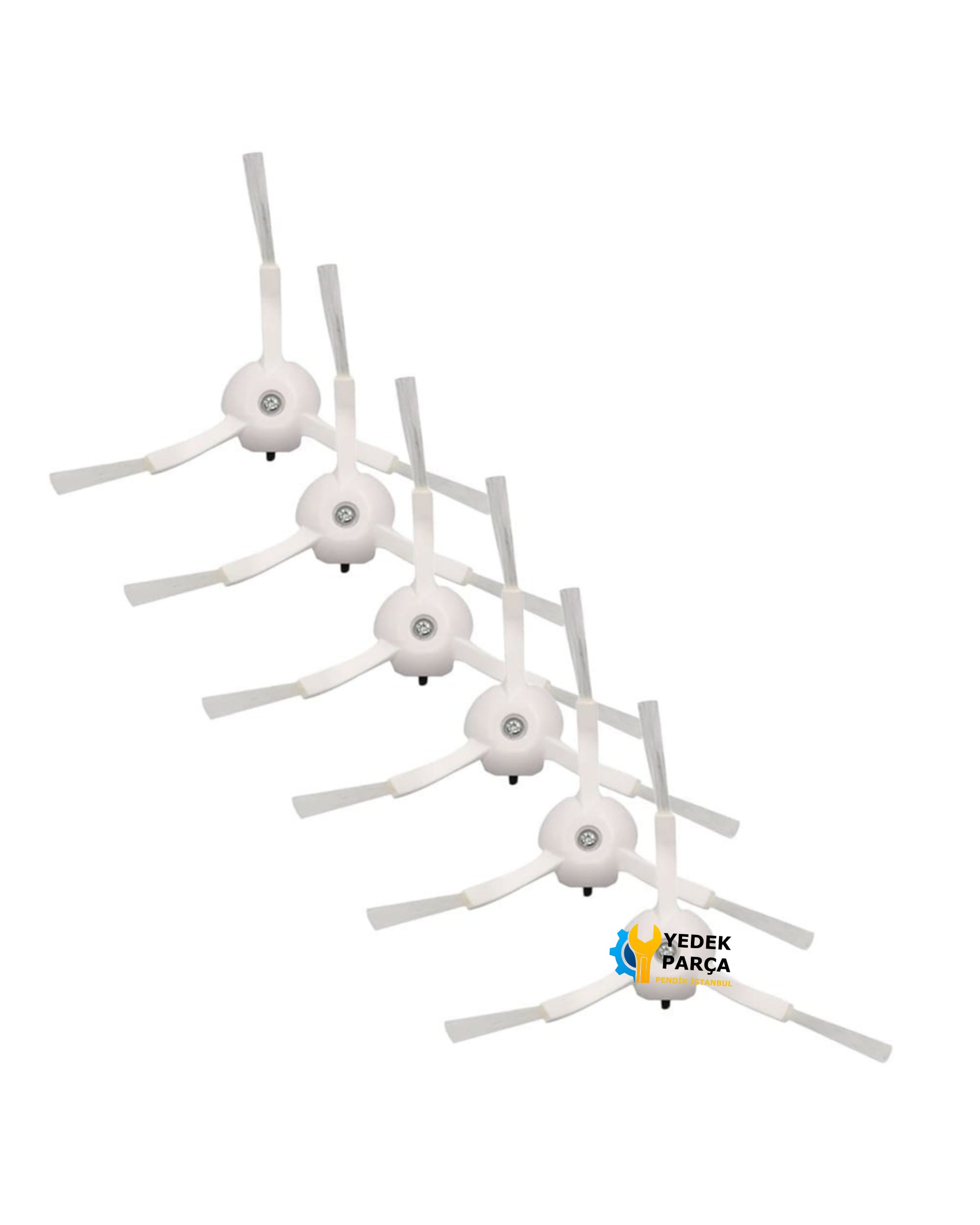 Xiaomi Uyumlu Robo-rock S6 (S60/S65 Series) S6 MaxV - S6 Pure Akıllı Robot Süpürge Fırçası Beyaz 6 Adet