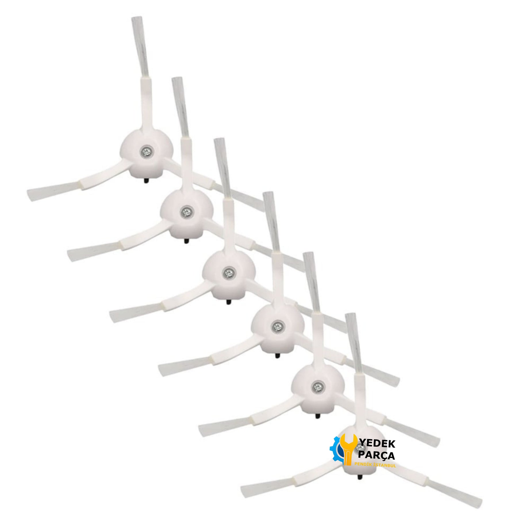 Xiaomi Uyumlu Robo-rock E2 (E20/E25 Series) Akıllı Robot Süpürge Fırçası Beyaz 6 Adet