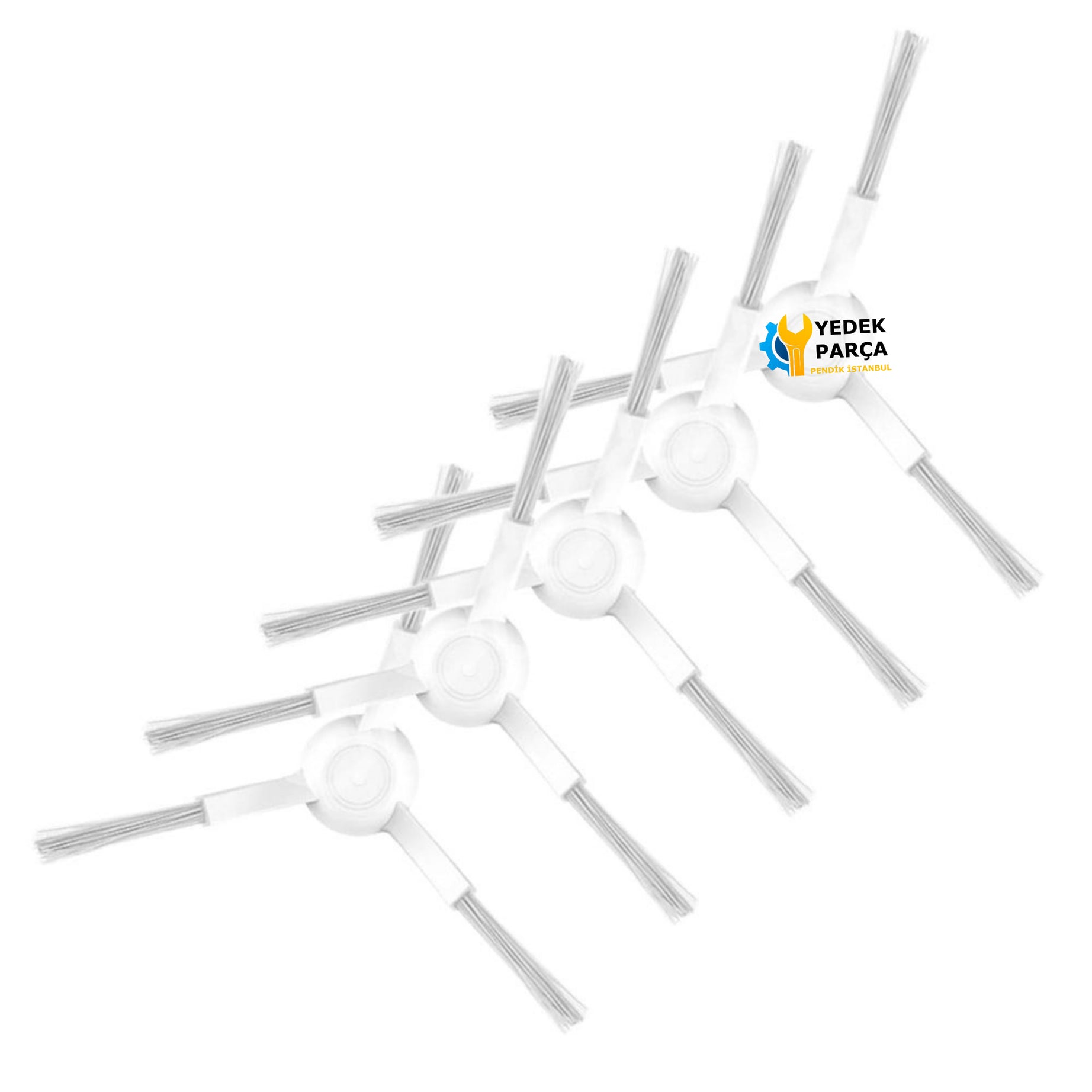 Viomi Uyumlu MijiaSTYJ02YM Viomi Uyumlu V2 Pro V3 SE Akıllı Robotik Süpürge Yan Fırça Beyaz 5 Adet