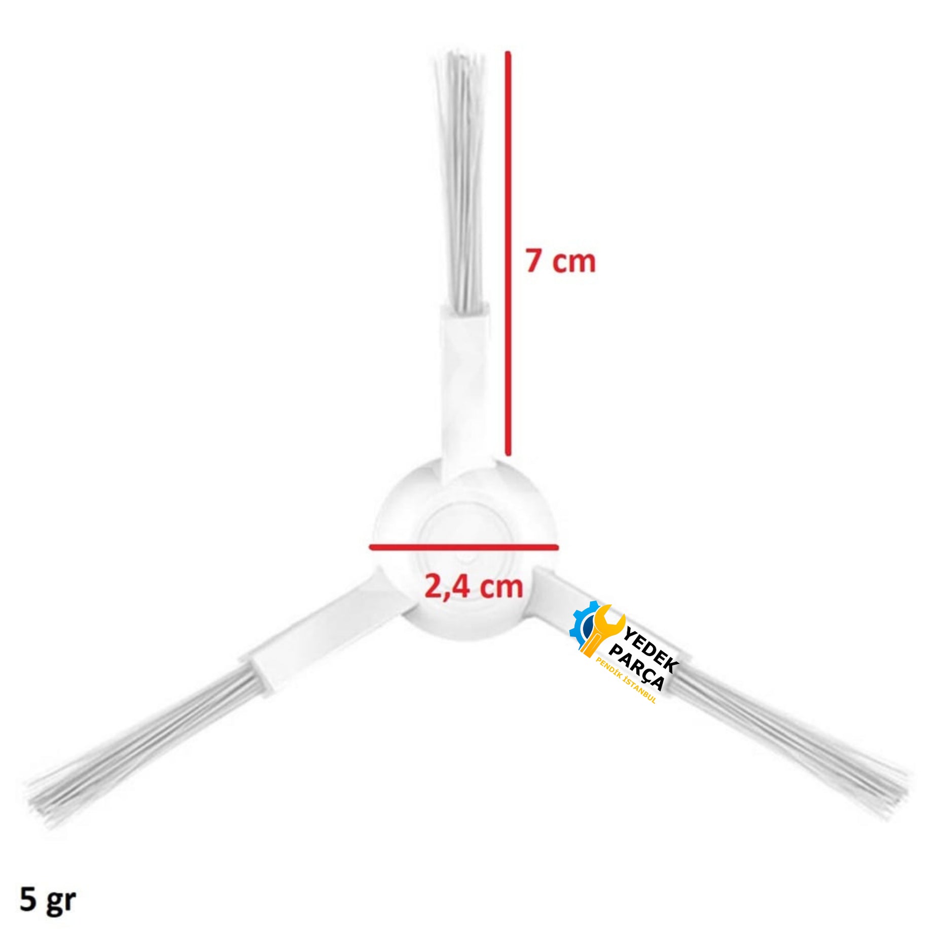 Viomi Uyumlu V3 Vacuum Cleaner Akıllı Robot Süpürge Yan Fırça Beyaz