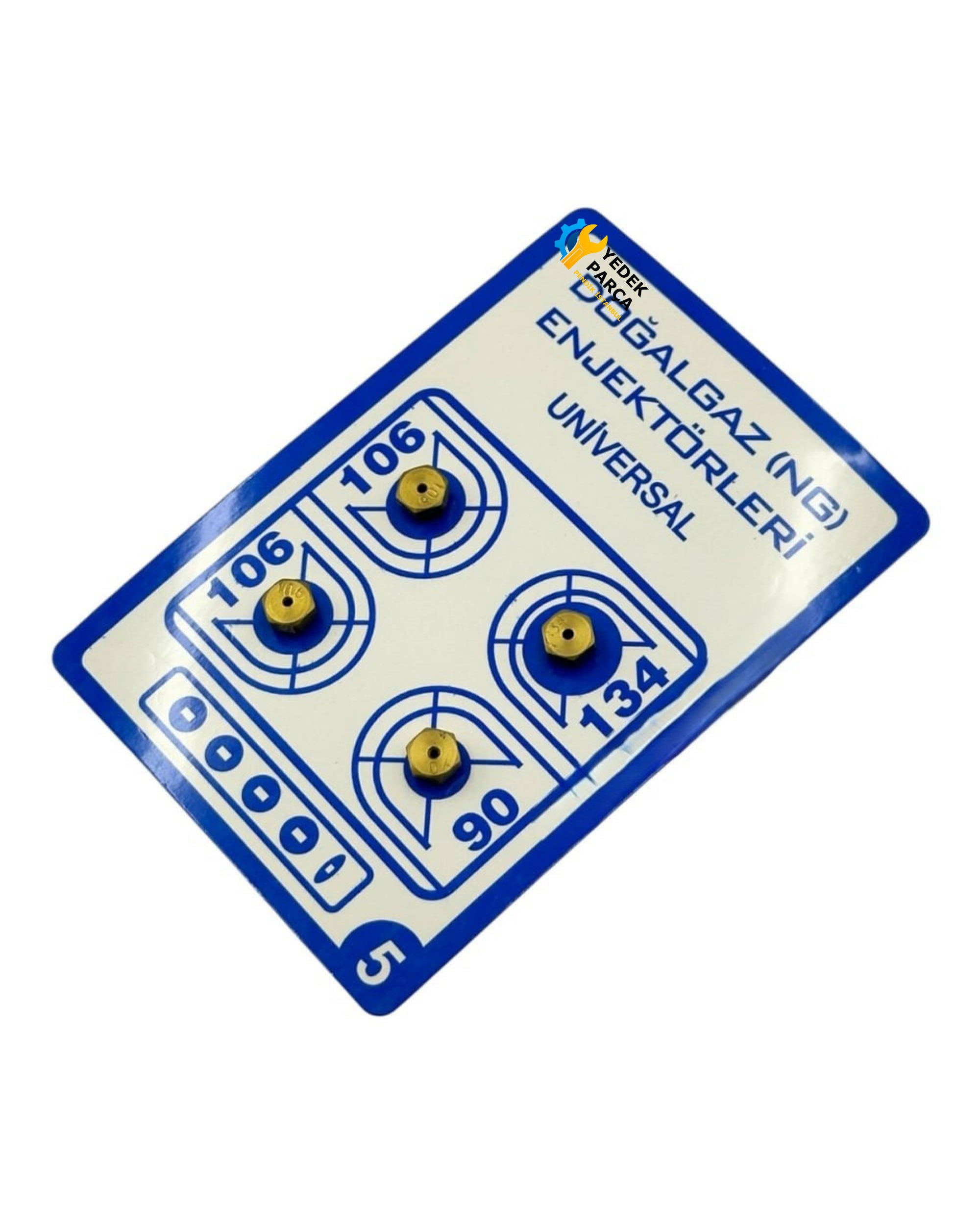 Universal Piyasa Tipi Doğalgaz Enjektör Seti - Ocak Dönüşüm Memesi - 6 Lokma