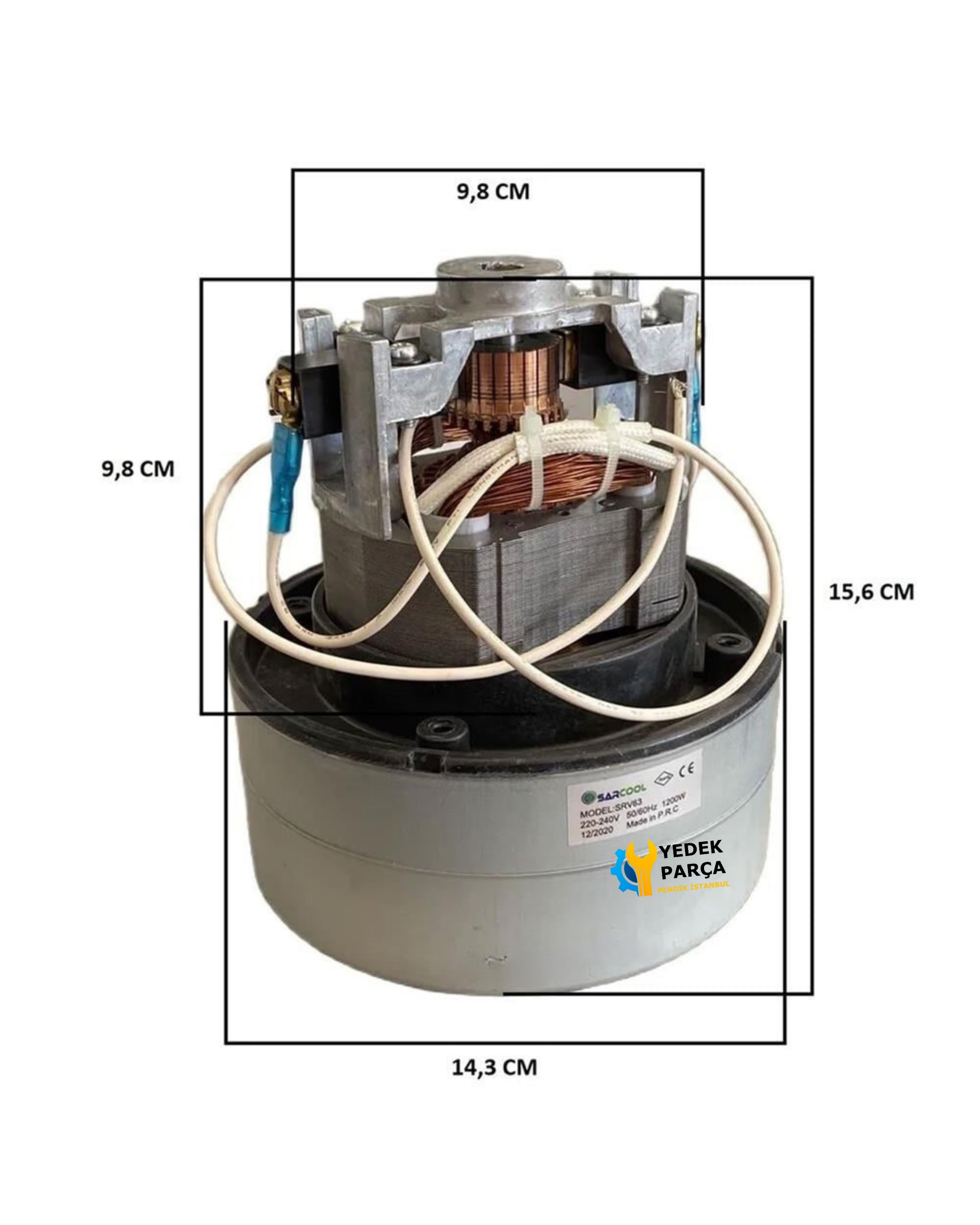 Nilfisk Uyumlu VP 930 Süpürge Motoru Çift Fan